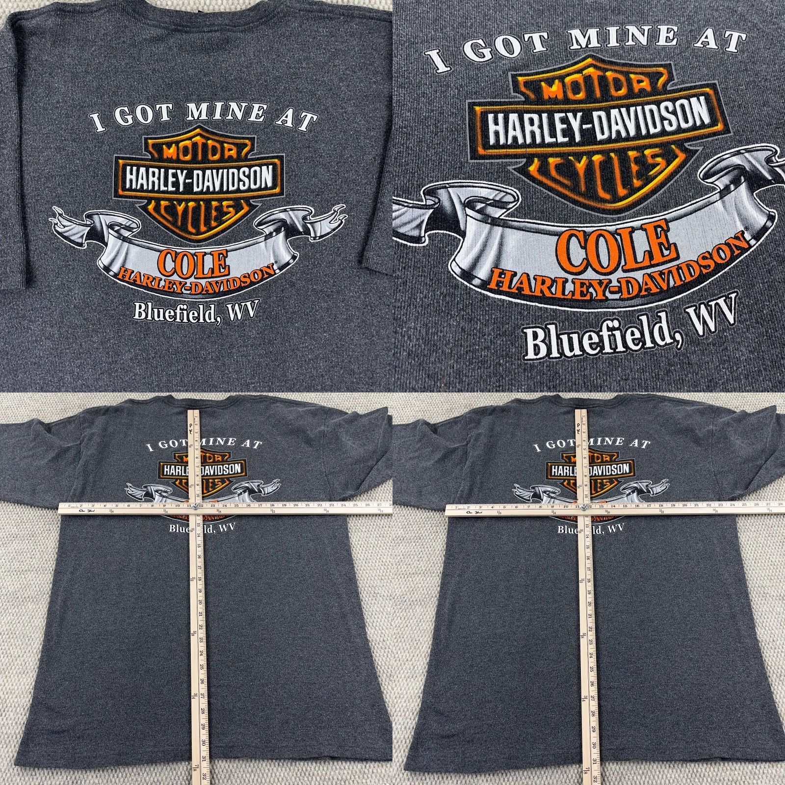 Harley Davidson VINTAGE Harley-Davidson Shirt Men 2XL Gray Crew Neck Graphic Print USA 80s Biker Tee Mens Size US XXL / EU 58 / 5 - 8 Thumbnail