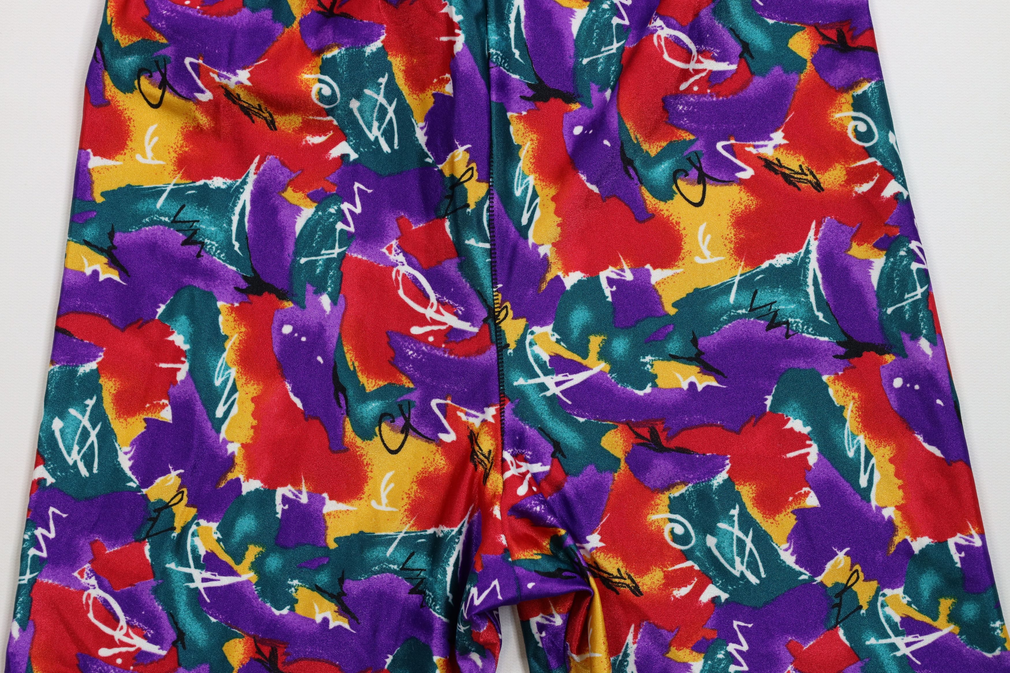 Vintage Vintage 90s Streetwear Rainbow Spandex Half Tights Shorts Size 24" / US 00 / IT 34 - 9 Thumbnail