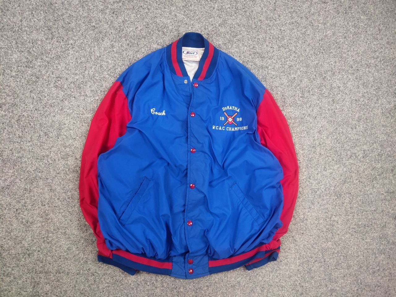 NEFF Vintage 80's NEFF Dematha Baseball Varsity Jacket Bomber Size US XL / EU 56 / 4 - 1 Thumbnail