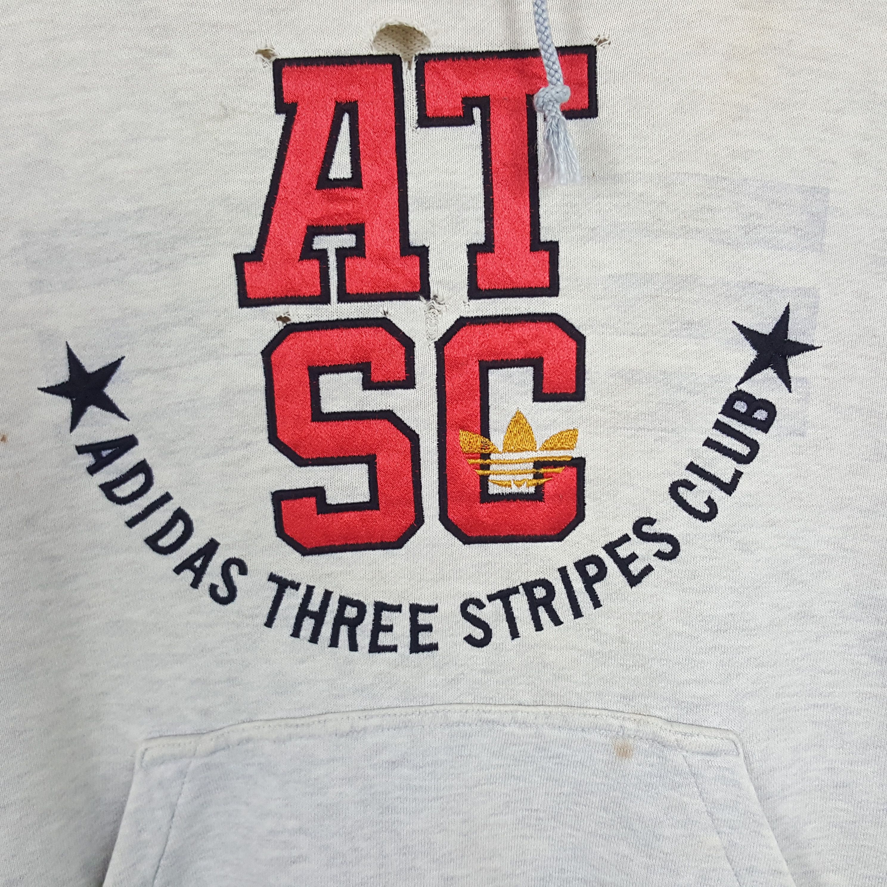Adidas × Japanese Brand × Vintage Vintage Adidas Three Stripes Club American Sportwear Hoodies Size US L / EU 52-54 / 3 - 2 Thumbnail