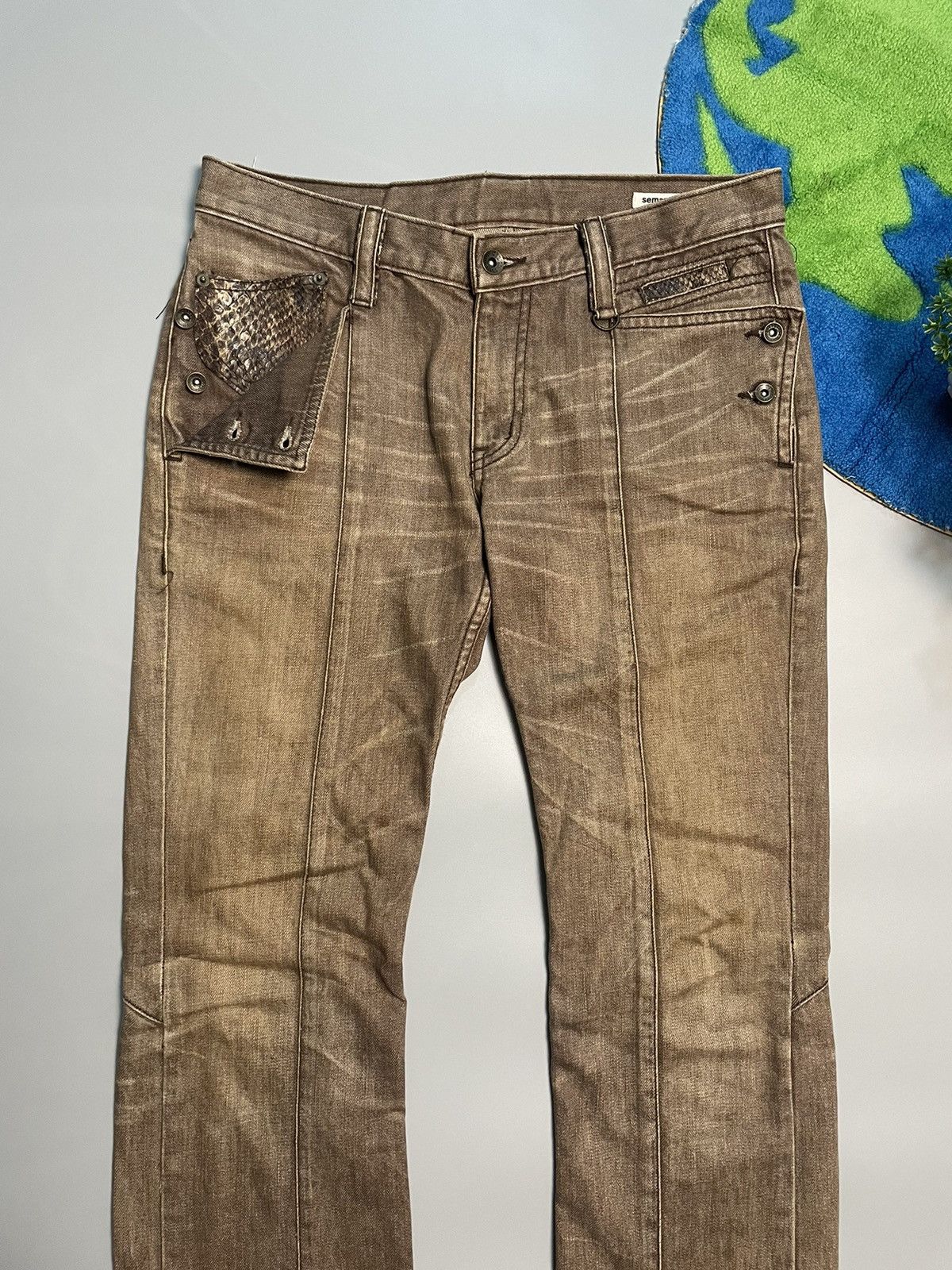 If Six Was Nine Snake Skin Semantic Design Denim Size US 32 / EU 48 - 2 Thumbnail