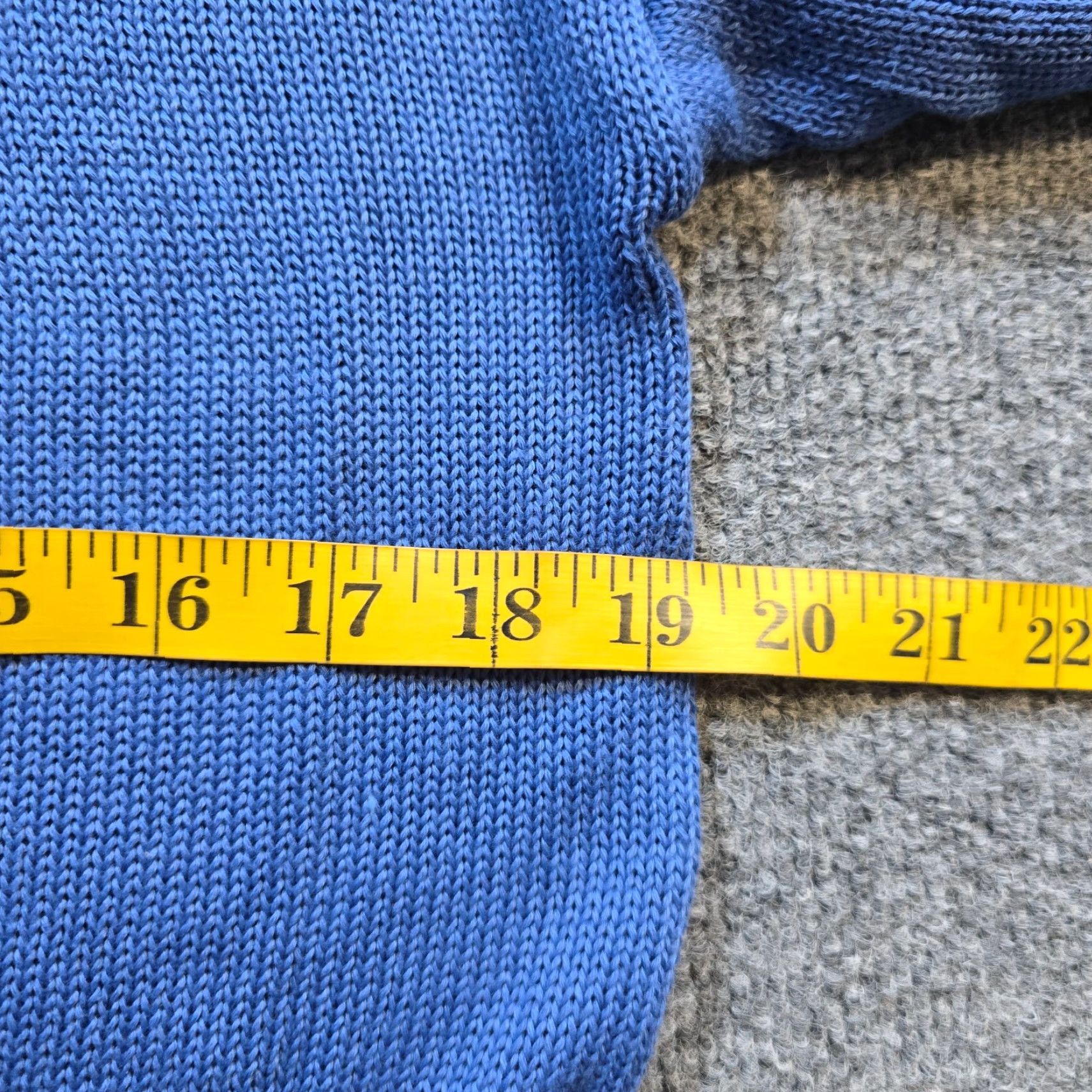Vintage Misslook Sweater XL Womens Blue Flowers Turtleneck Knit Long Sleeve Capsule Size XL / US 12-14 / IT 48-50 - 6 Thumbnail