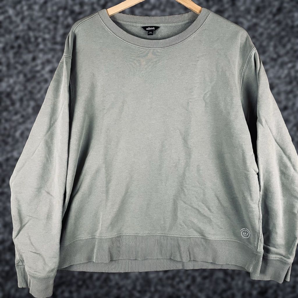 Allbirds Allbirds Sweatshirt 3XL (fits 2XL) Pullover Crewneck Green Logo Fleece Cotton Blend Long Sleeve Men Cardboard? Size US XXL / EU 58 / 5 - 1 Thumbnail