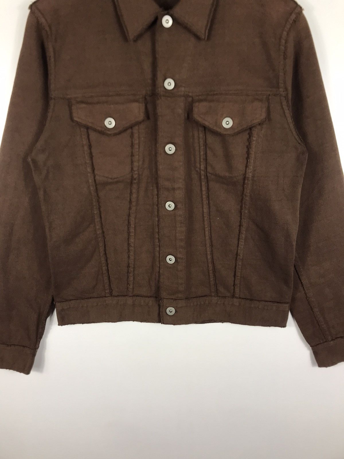 Japanese Brand × Slick ⚡️Vintage Slick Garments Brown Button Truckle Jacket Size US S / EU 44-46 / 1 - 5 Thumbnail