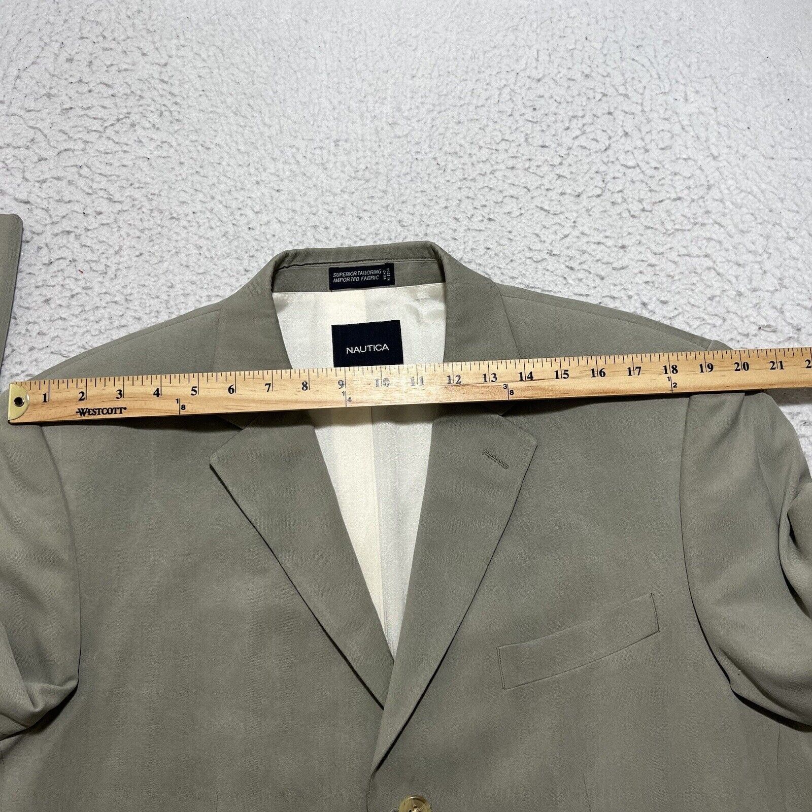Nautica Nautica Silk Sage Green/Gray Suit Jacket Sport Coat 42R Size 42R - 12 Thumbnail