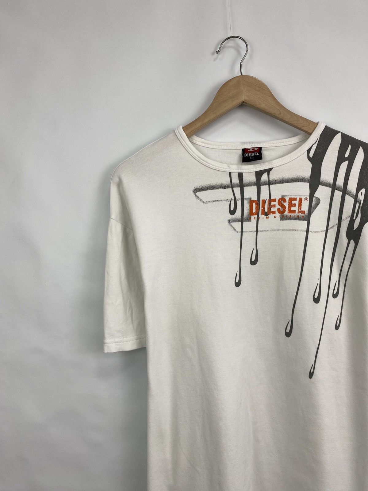 Diesel 🇺🇸 Vintage 90s Diesel Big logo T-Shirt Retro Rare Y2K Size US XL / EU 56 / 4 - 2 Thumbnail