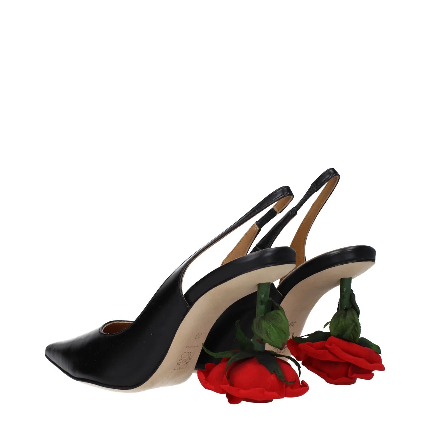 Loewe ob1o1e1124 Leather Sandals in Black Size US 5 / IT 35 - 4 Thumbnail