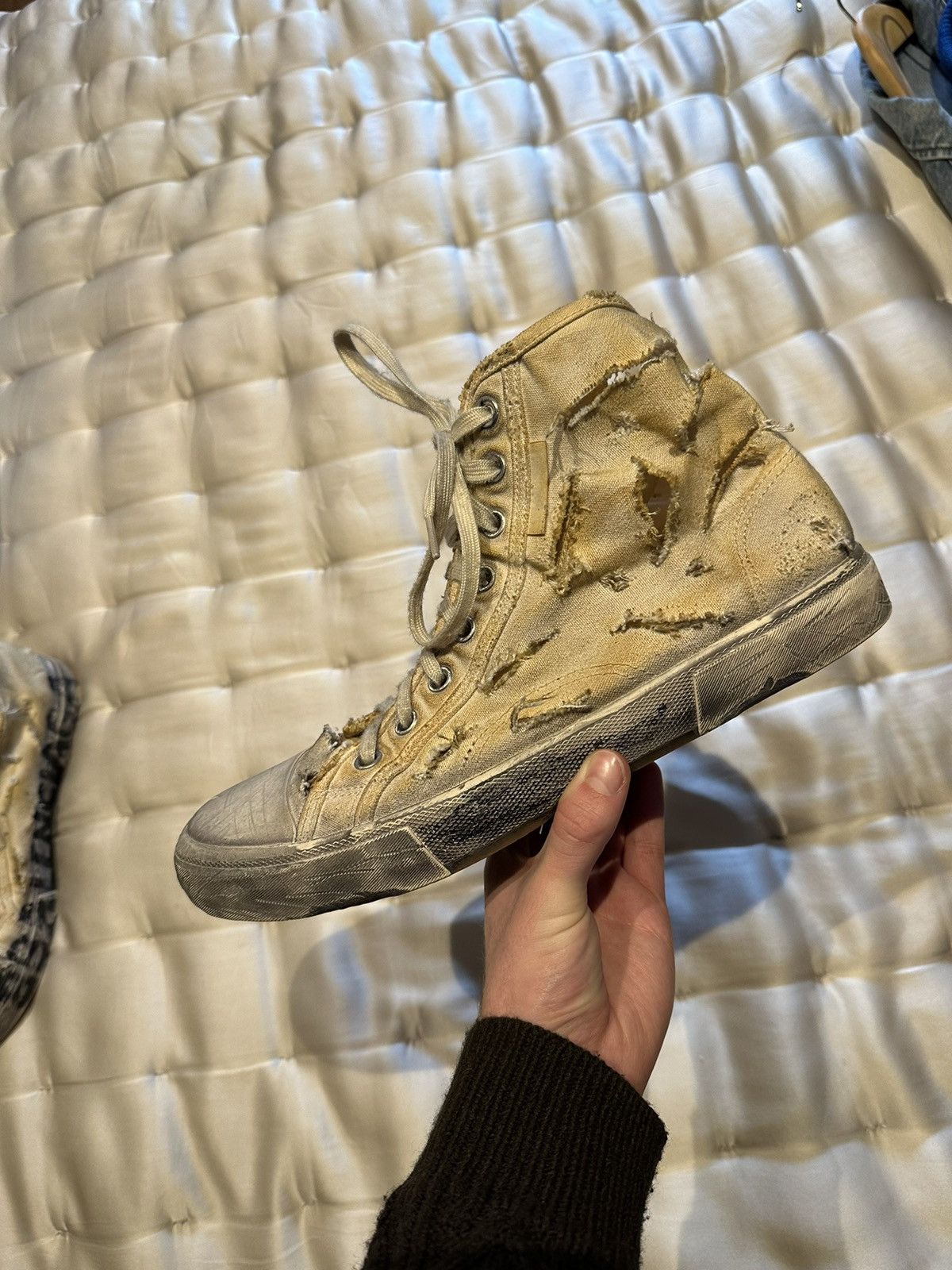 Balenciaga 1/100 Limited Edition Destroyed Paris Hightop Size US 11 / EU 44 - 5 Thumbnail