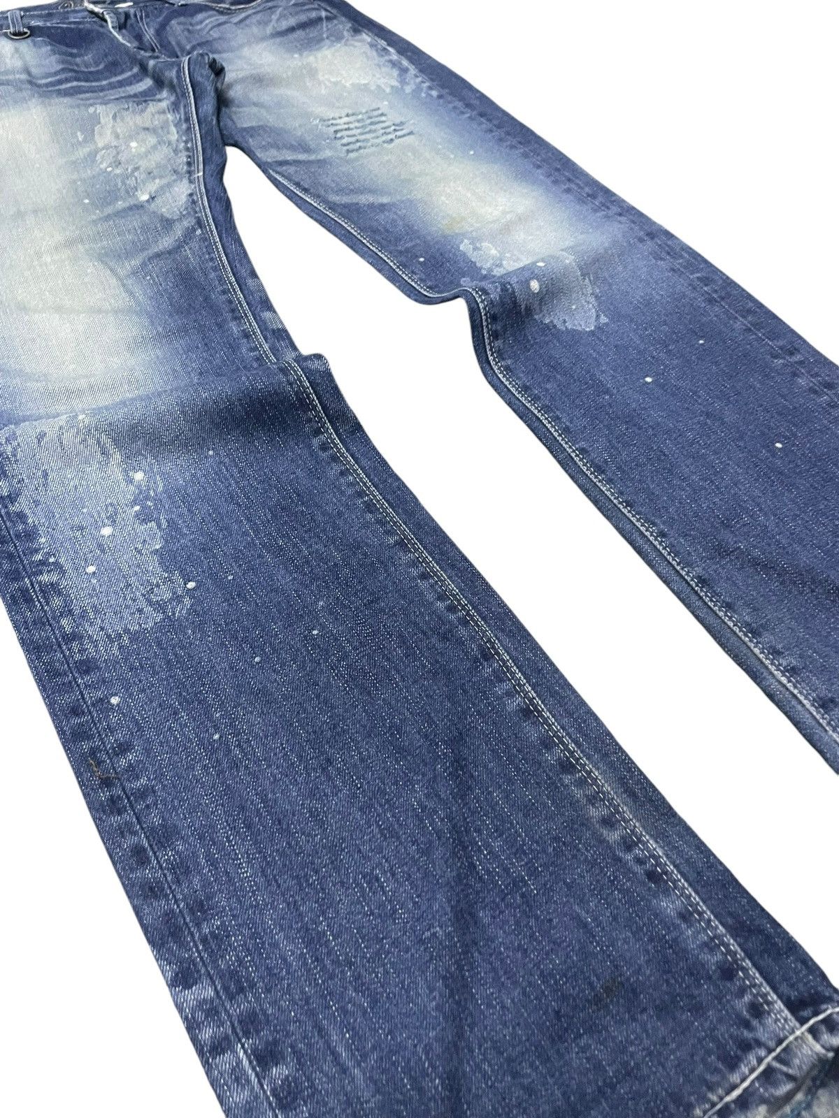 GOSTAR DE FUGA × Vanquish × semanticdesign Vanquish Japan Crossed Whiskers Blue Wash Rockstars Jeans Size US 34 / EU 50 - 8 Thumbnail