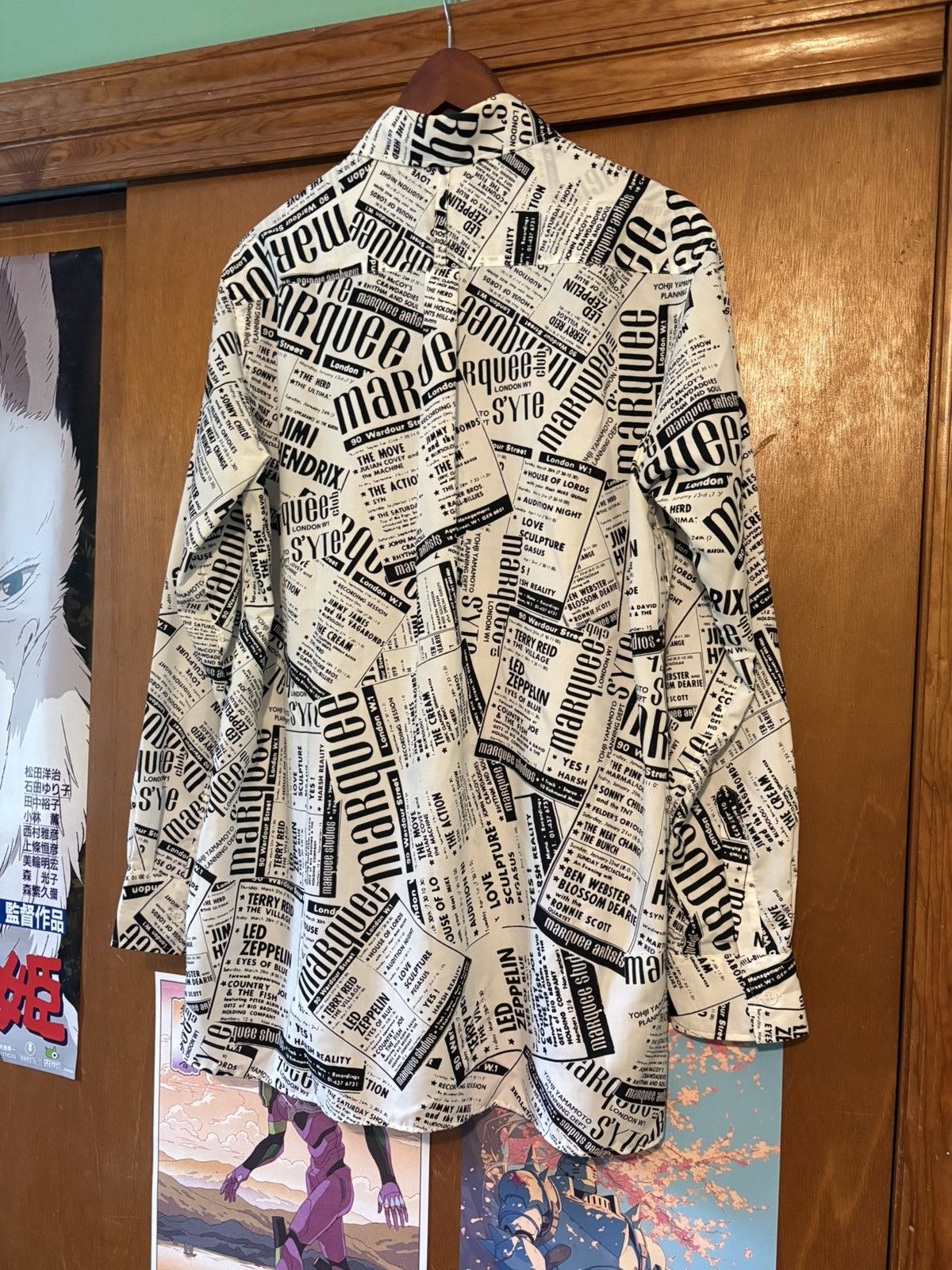 Yohji Yamamoto NWT Yohji Yamamoto S'YTE Newspaper Button Shirt Size US M / EU 48-50 / 2 - 4 Thumbnail