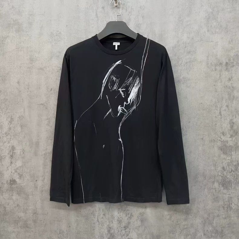 Loewe LOEWE Hand-drawn Logo black long sleeve Size M / US 6-8 / IT 42-44 - 1 Thumbnail