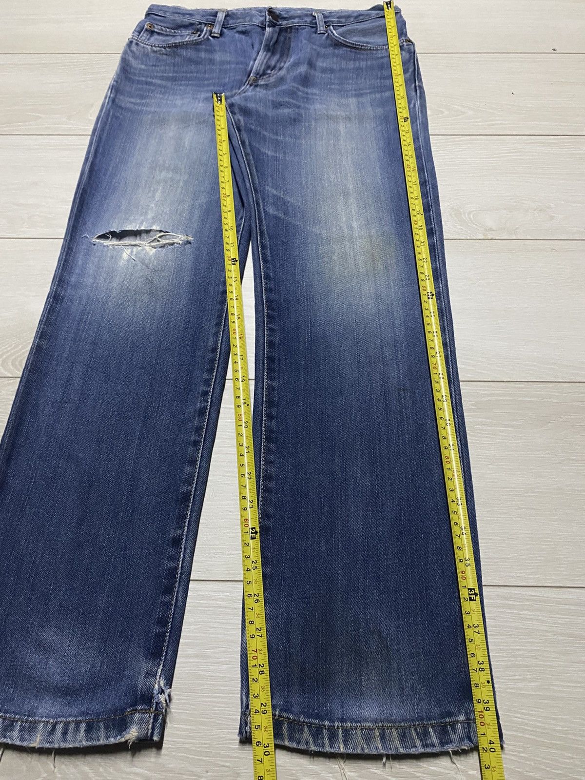 Edwin Vintage Edwin 503 Faded Wash Distressed Slim Fit Jeans Size US 32 / EU 48 - 17 Thumbnail
