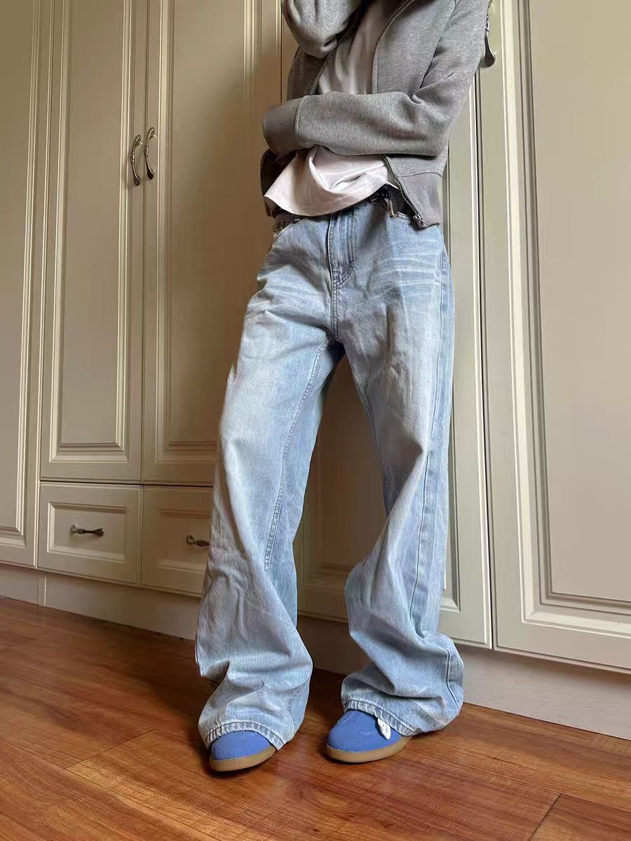 Jean Loose-fitting blue wide-leg jeans Size US 34 / EU 50 - 1 Thumbnail