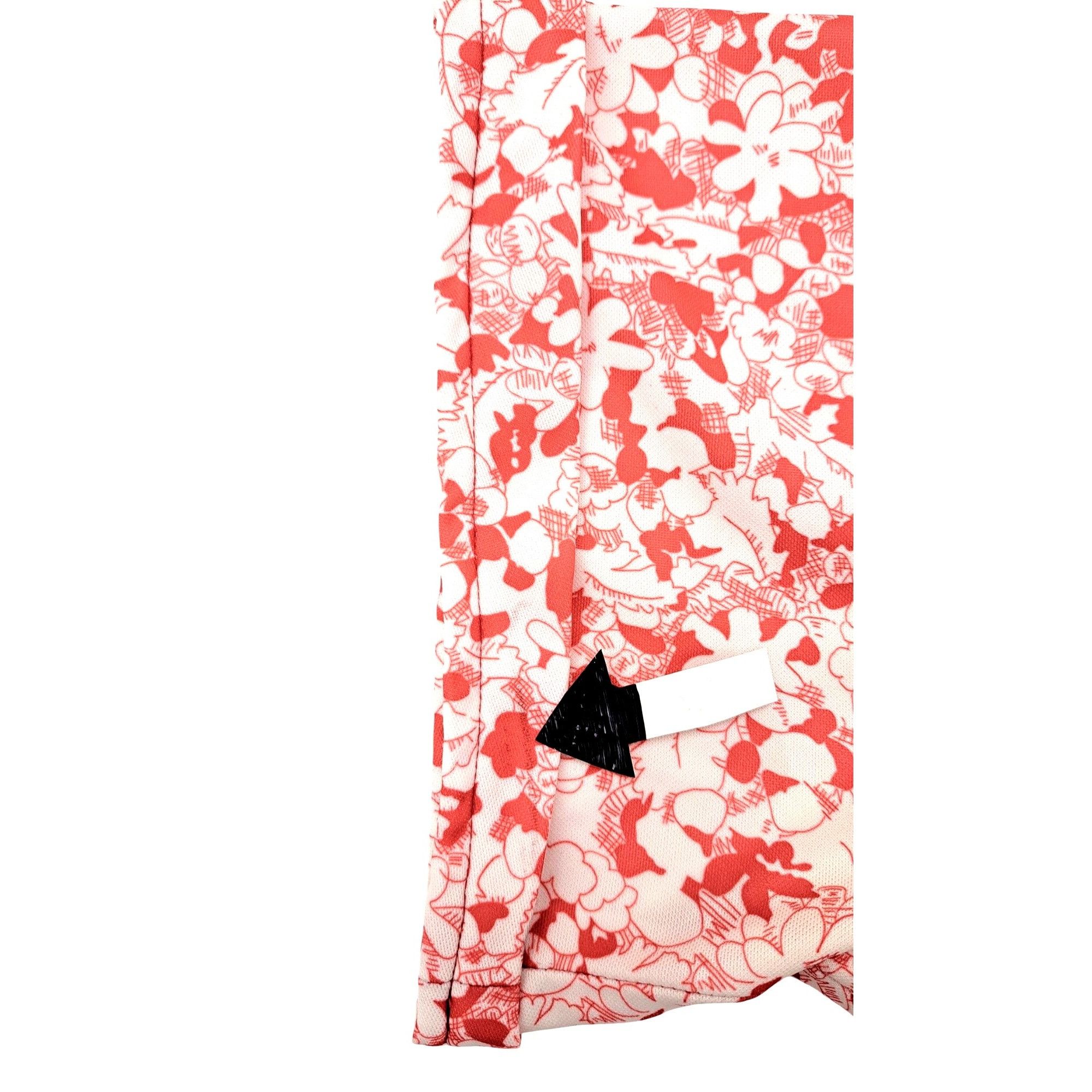 Handmade Vintage Red White Floral Short Sleeve Women Top Handmade 70s Size L / US 10 / IT 46 - 8 Thumbnail