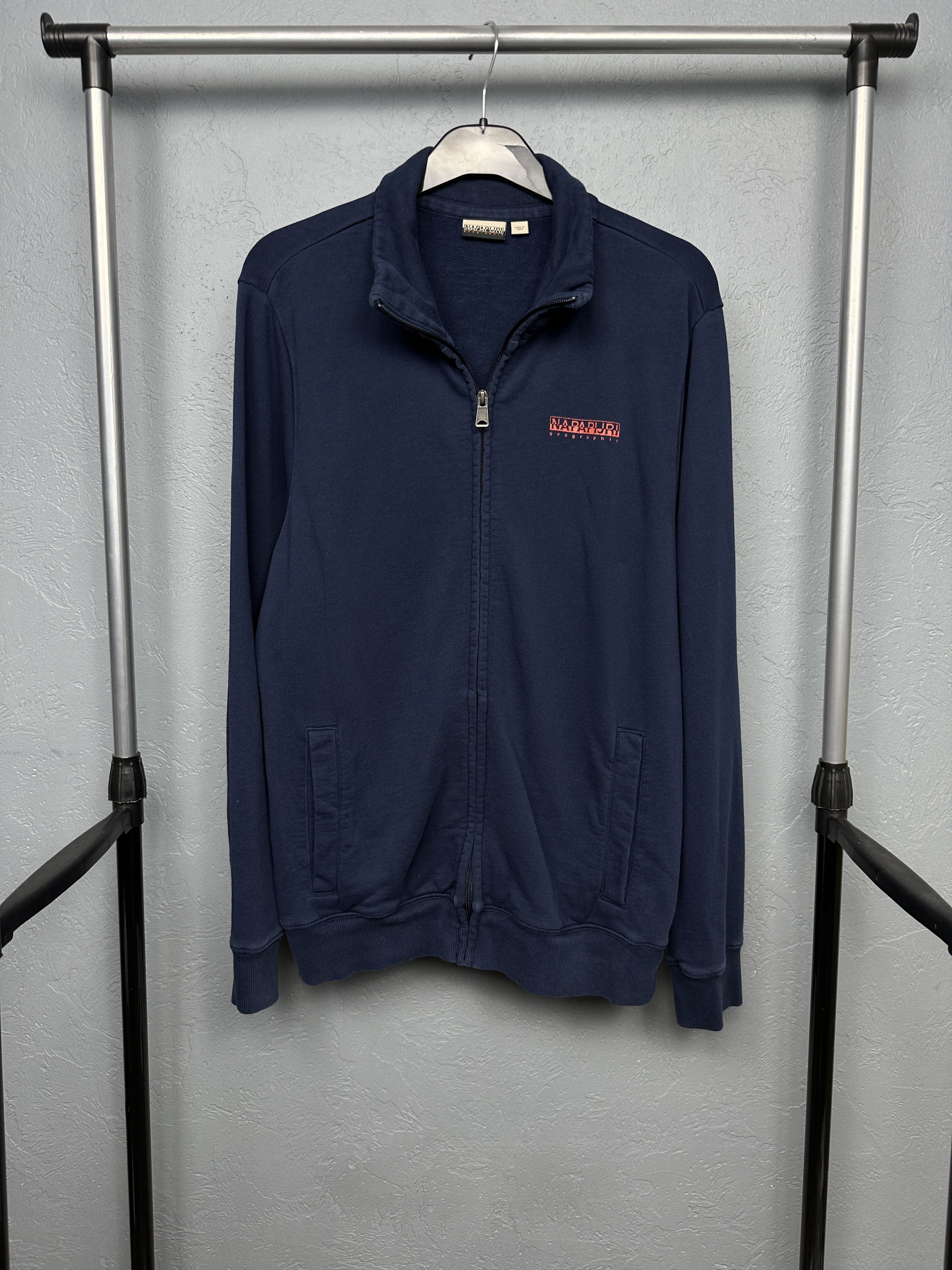 Napapijri Napapijri Mens Big Logo Full Zip Sweatshirt Hoodie Size US L / EU 52-54 / 3 - 3 Thumbnail