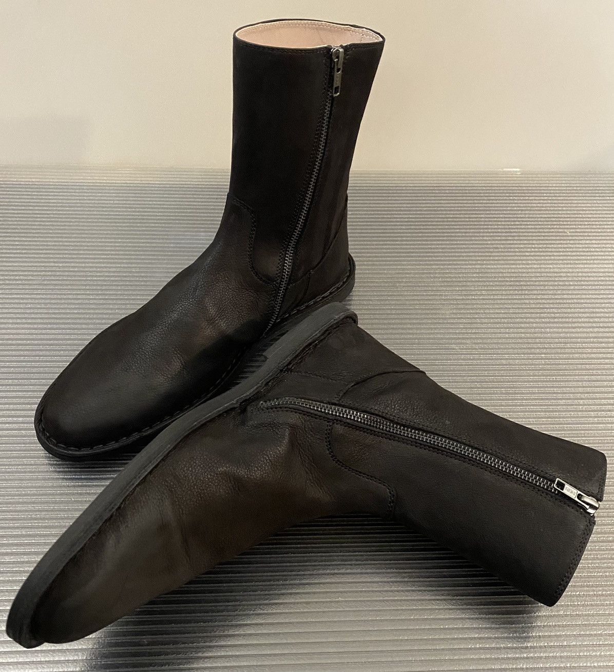 Ann Demeulemeester Ann Demeulemeester 🇮🇹 black brushed suede boots 11 NEW Size US 11 / EU 44 - 4 Thumbnail