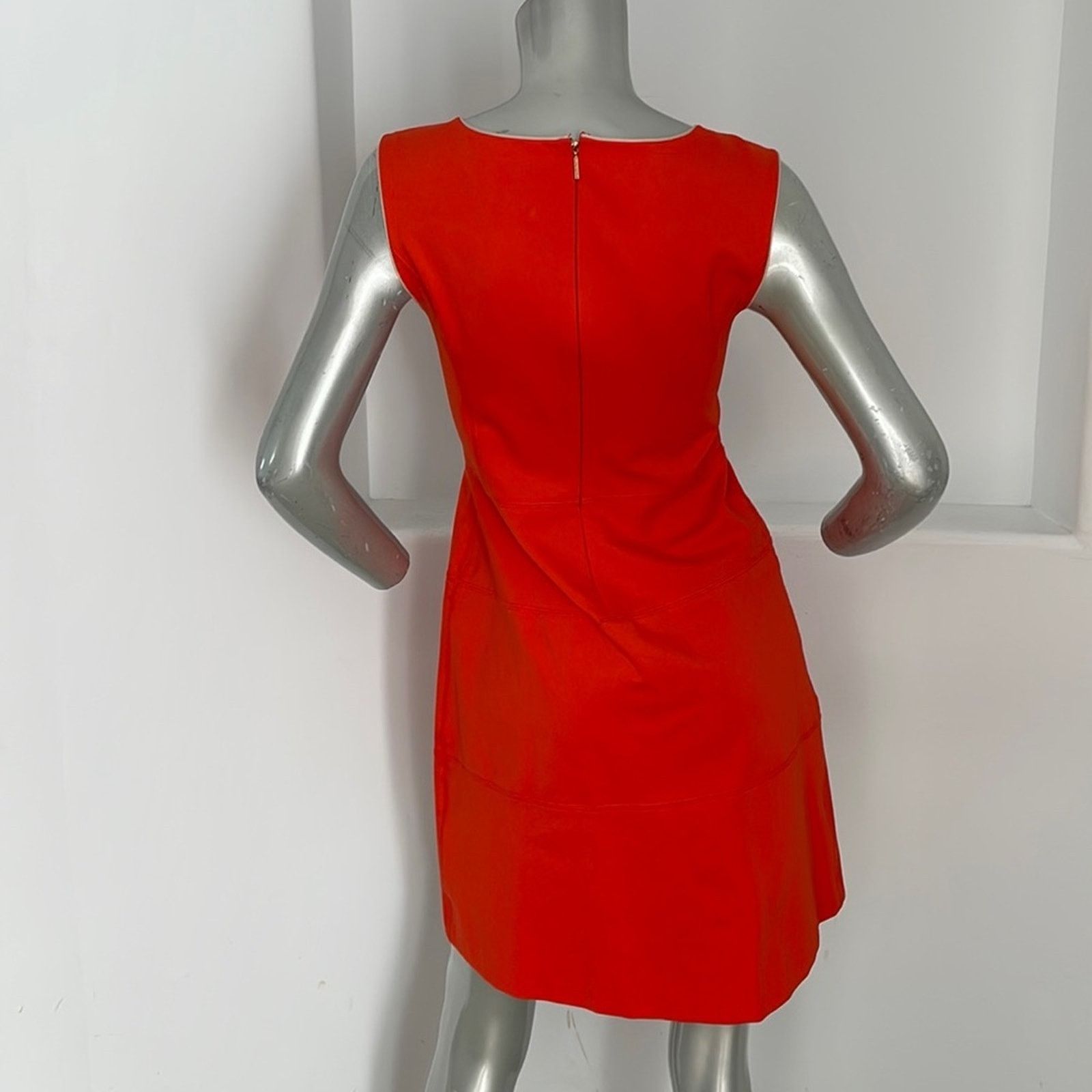 Tory Burch Tory Burch Sleeveless A-Line Dress Red/Coral Classic XS Size XS / US 0-2 / IT 36-38 - 3 Thumbnail