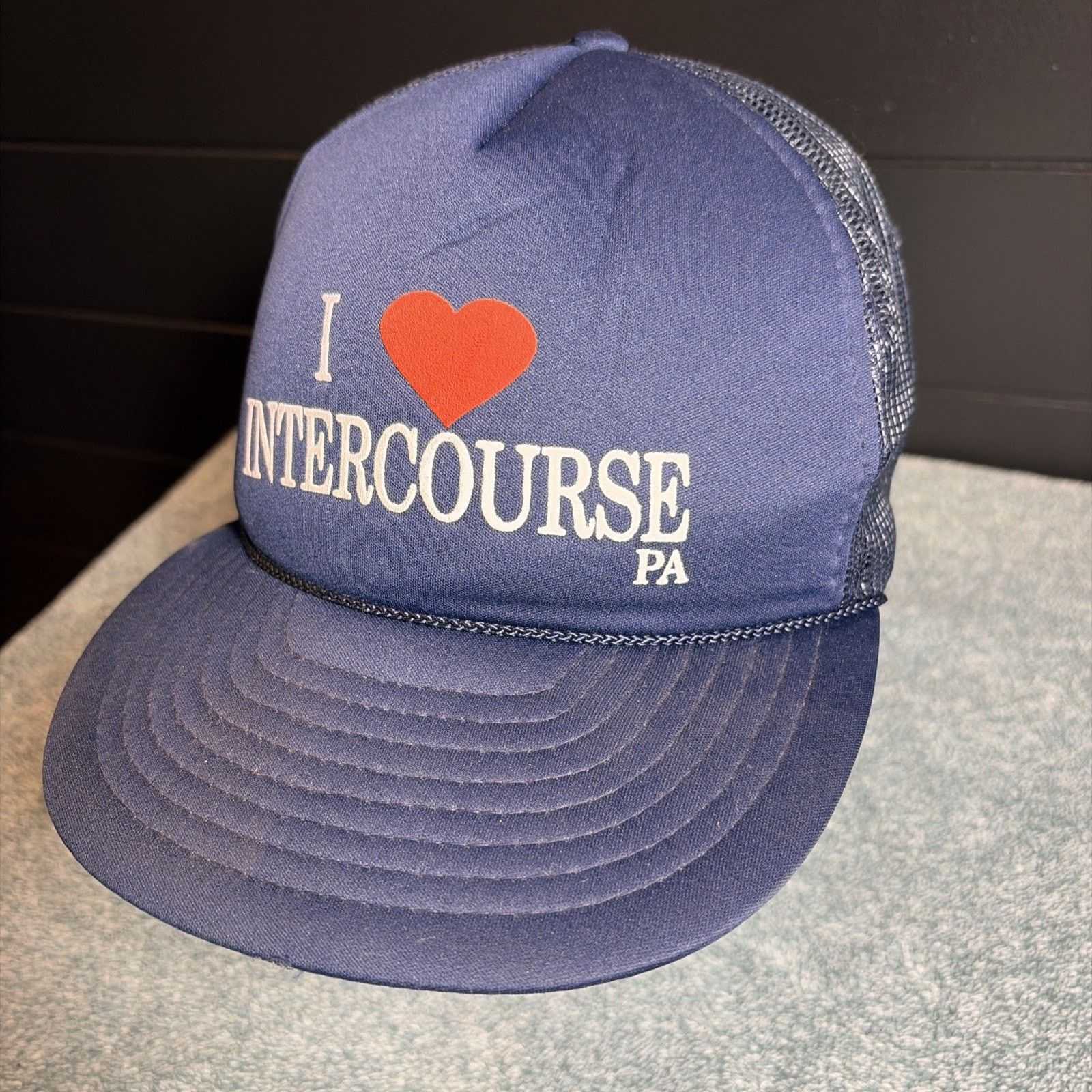 Vintage Intercourse Pennsylvania Vtg Adjustable Hat Cap Trucker Mesh Size ONE SIZE - 2 Thumbnail