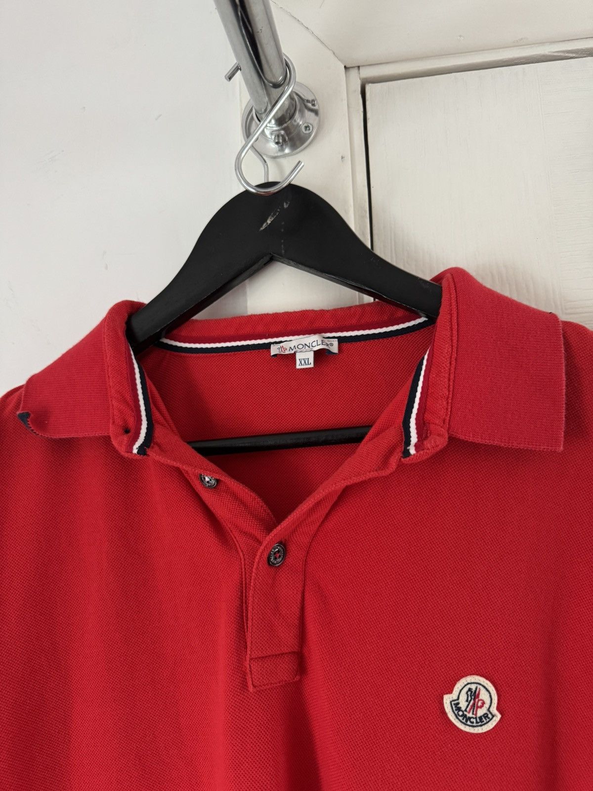 Vintage Moncler Base Polo Shirt Size US L / EU 52-54 / 3 - 3 Thumbnail