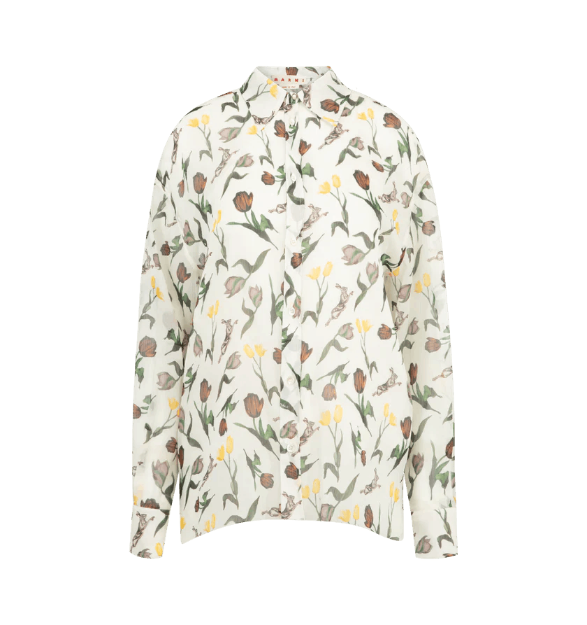 Marni o1h1sh11225 Chiffon Shirt in Multicolor Size XS / US 0-2 / IT 36-38 - 1 Thumbnail