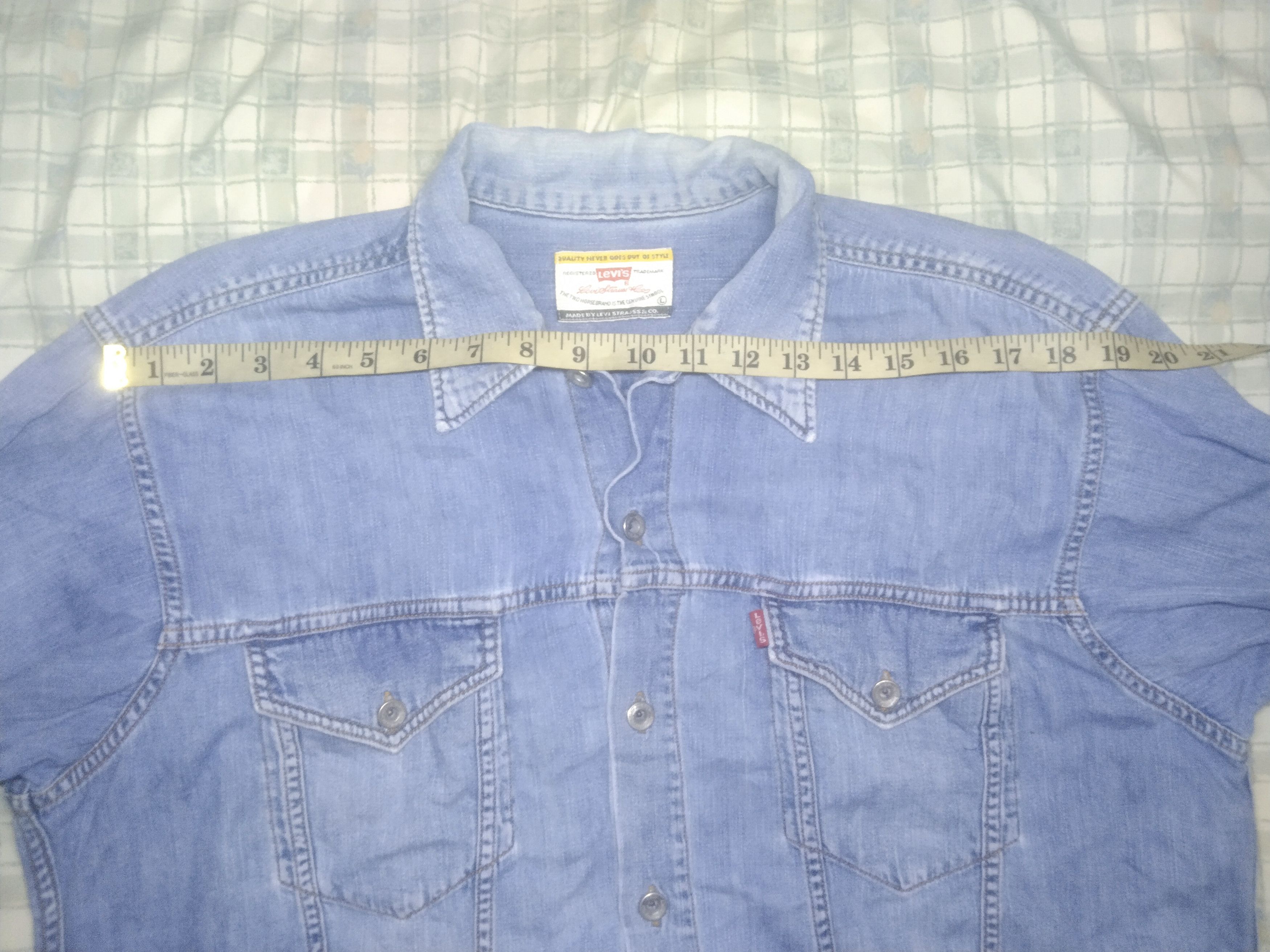 Levi's × Vintage Vintage 90's Levi's long sleeve denim button fly shirt Size US L / EU 52-54 / 3 - 11 Thumbnail