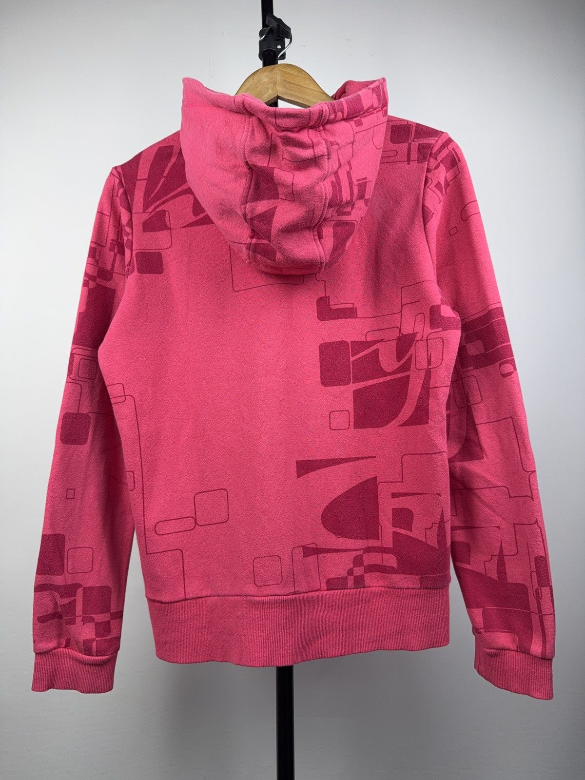 Oakley Y2K 00s Oakley Outdoor Pink Abstract Full Zip Hoodie M Size M / US 6-8 / IT 42-44 - 9 Thumbnail