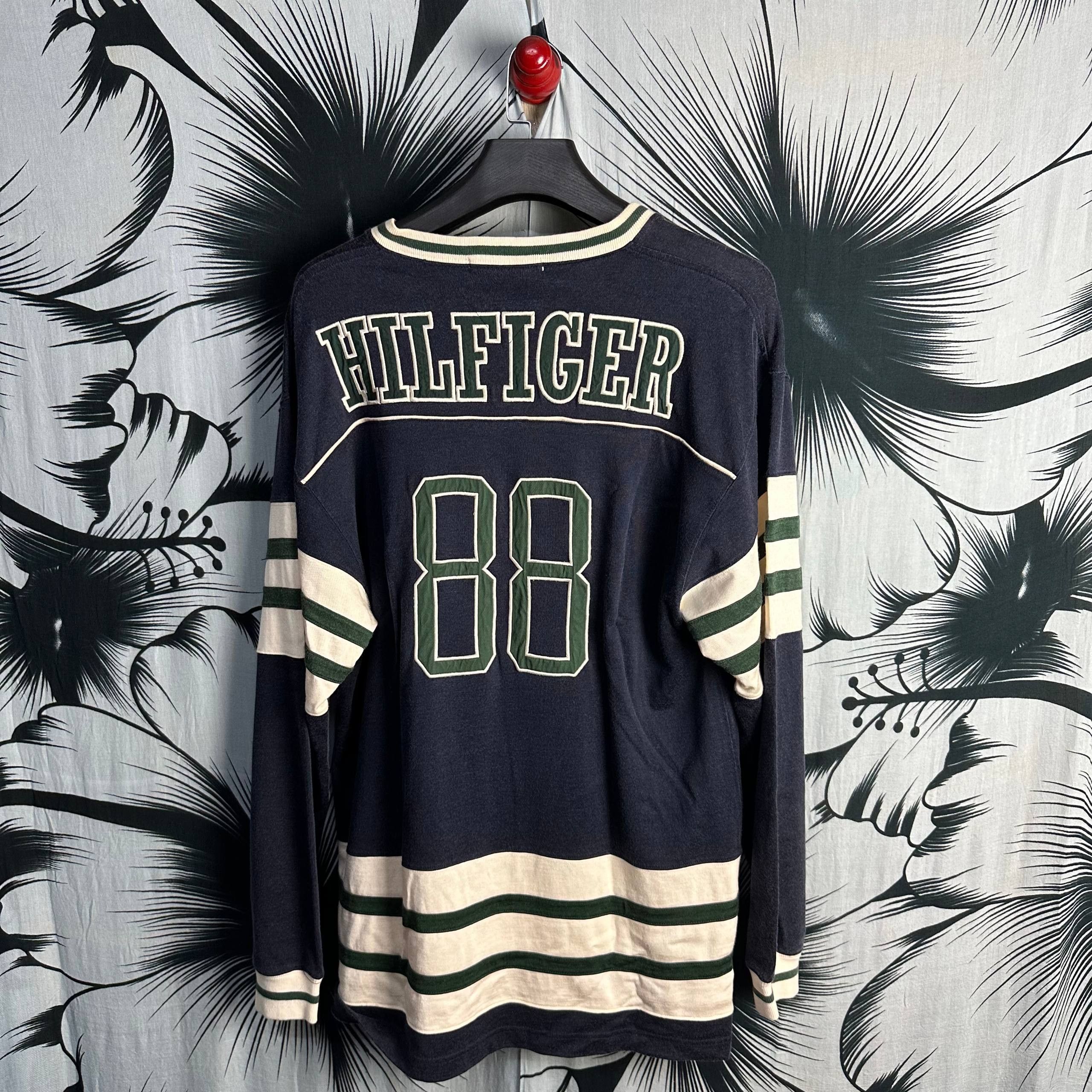 Tommy Hilfiger OG Vintage 90s Tommy Hilfiger Hockey Pullover Jersey Size US XL / EU 56 / 4 - 2 Thumbnail