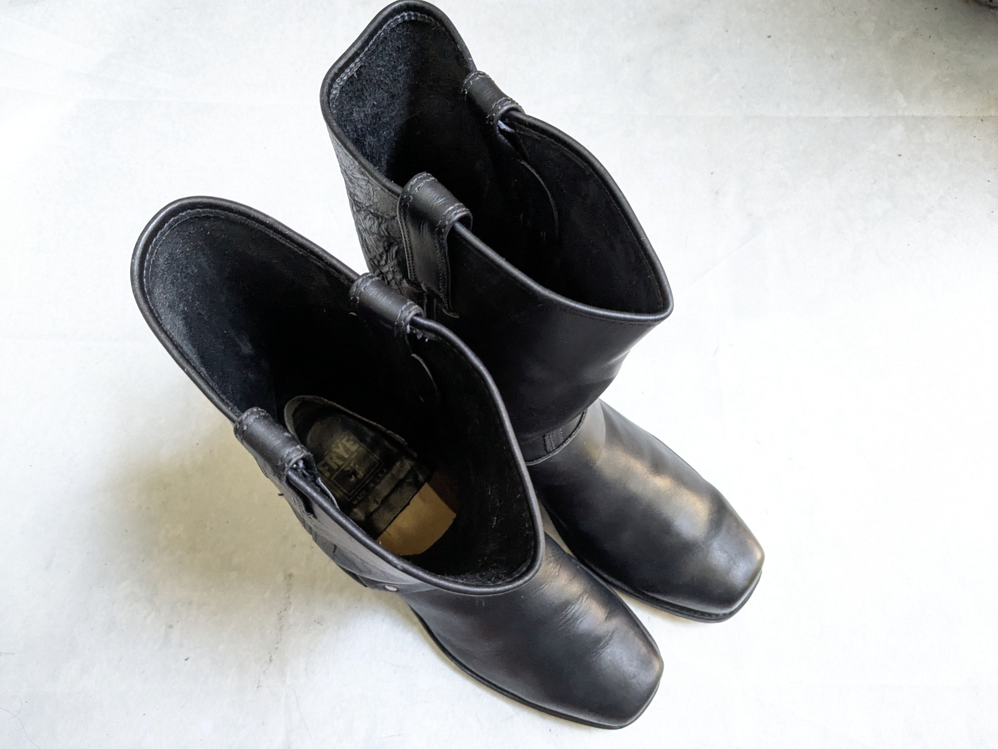Frye Frye Harness Boots Black 12 M Leather Buckle Size US 12 / EU 45 - 4 Thumbnail