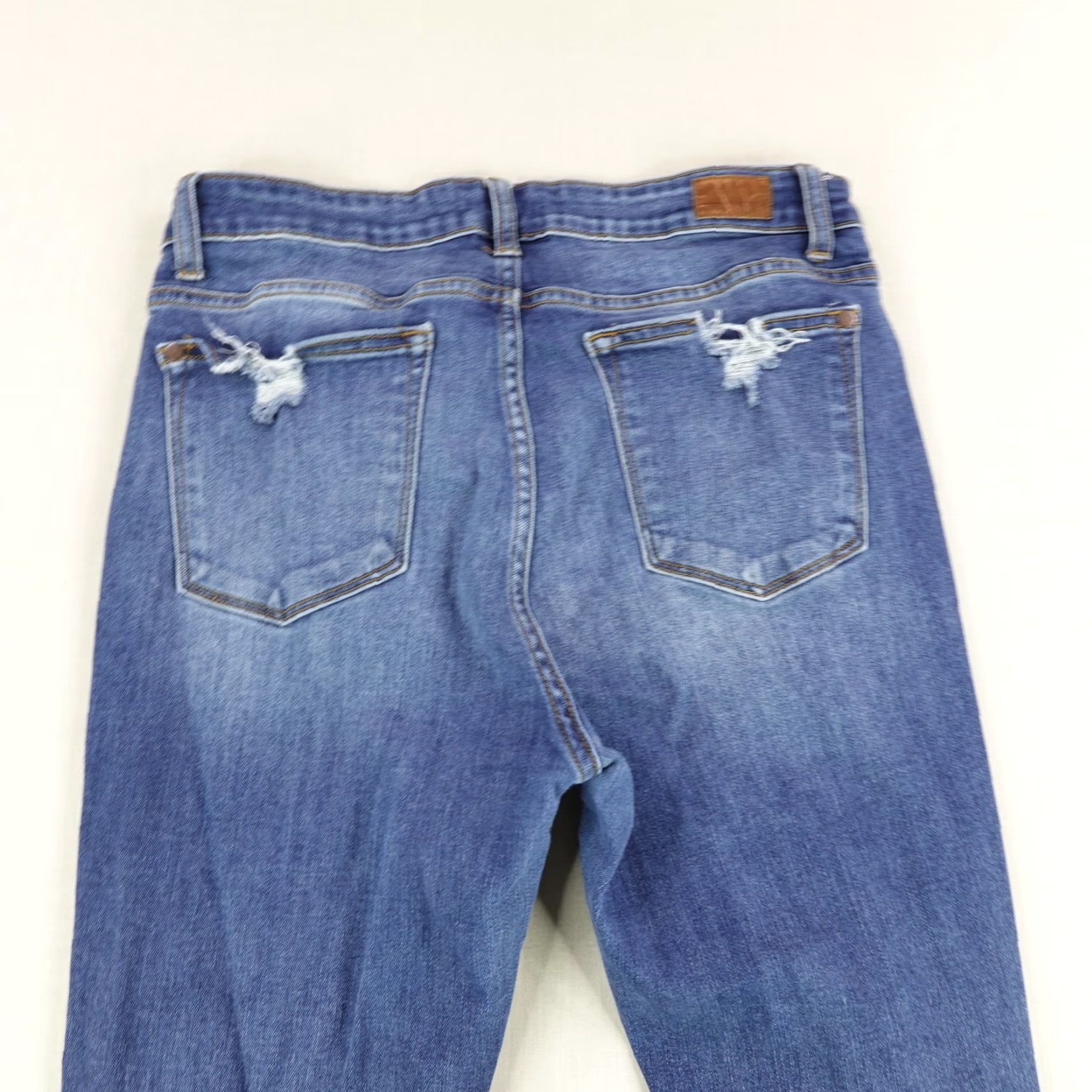 Vintage Judy Blue Jeans Womens 11/30 Denim Skinny High Rise Distressed Stretchy Flex Jeans Blue 30 Womens Girls Mens Size 30" / US 8 / IT 44 - 6 Thumbnail