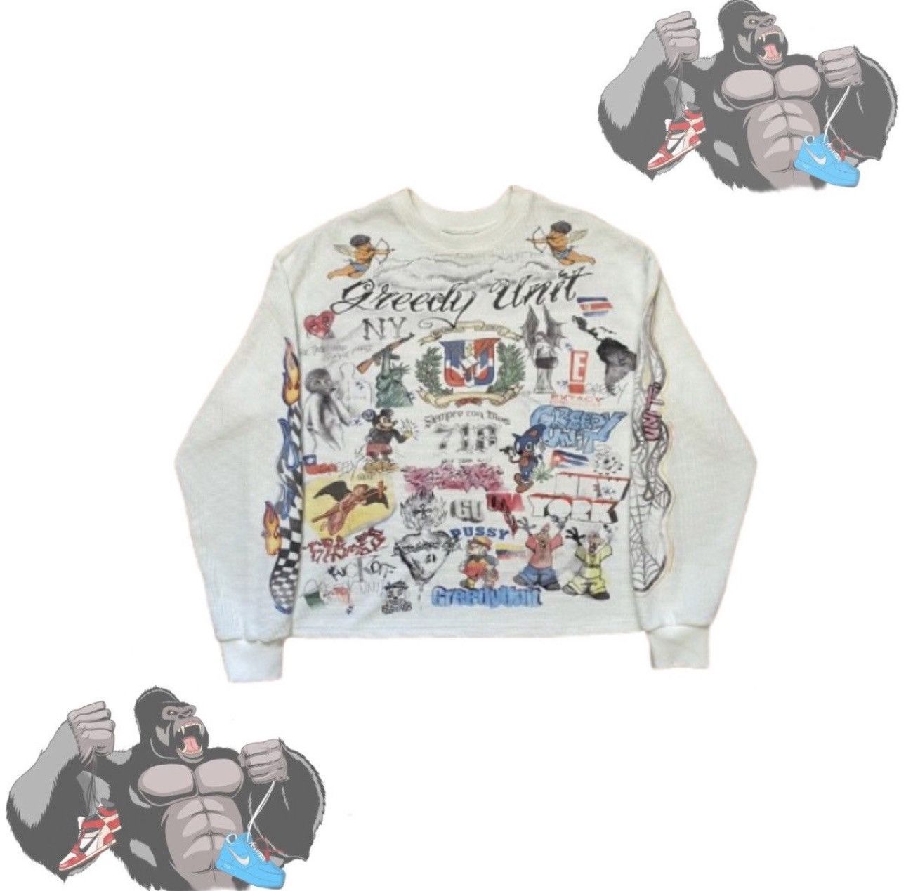 Greedy Unit Greedy Unit All Over Print Thermal White Size US L / EU 52-54 / 3 - 1 Thumbnail