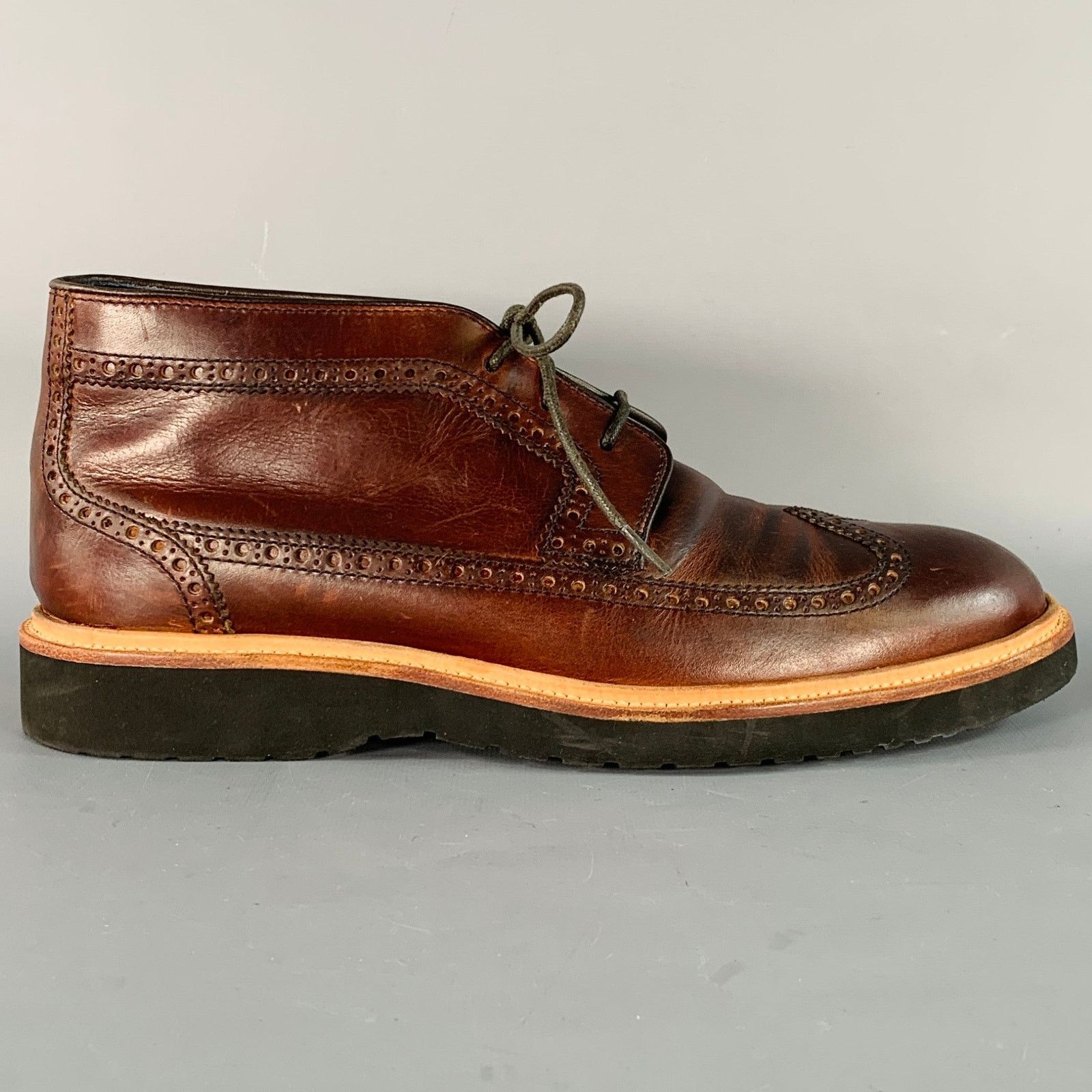 Cole Haan COLE HAAN 9.5 Brown Perforated Leather Wingtip Ankle Boots Size US 9.5 / EU 42-43 - 2 Thumbnail