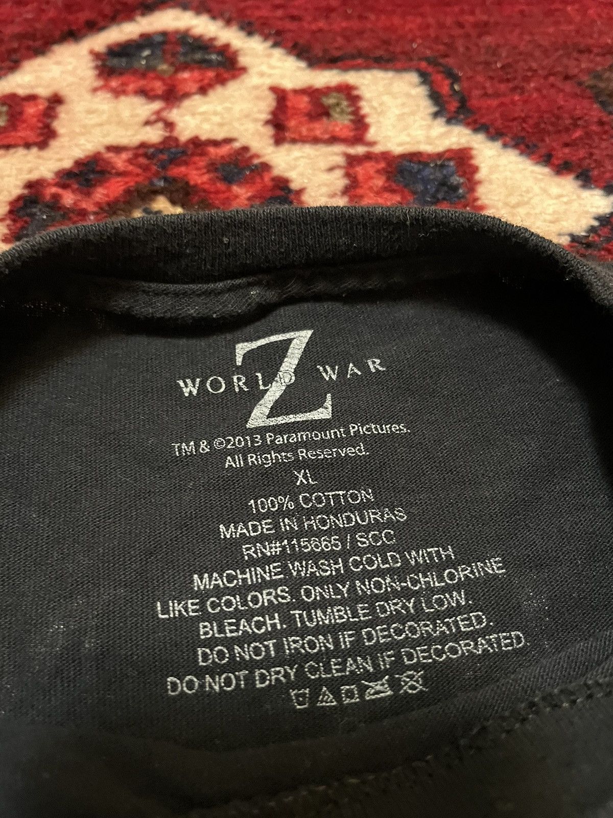 Vintage World War Z T Shirt Original Merch Size US XL / EU 56 / 4 - 3 Thumbnail