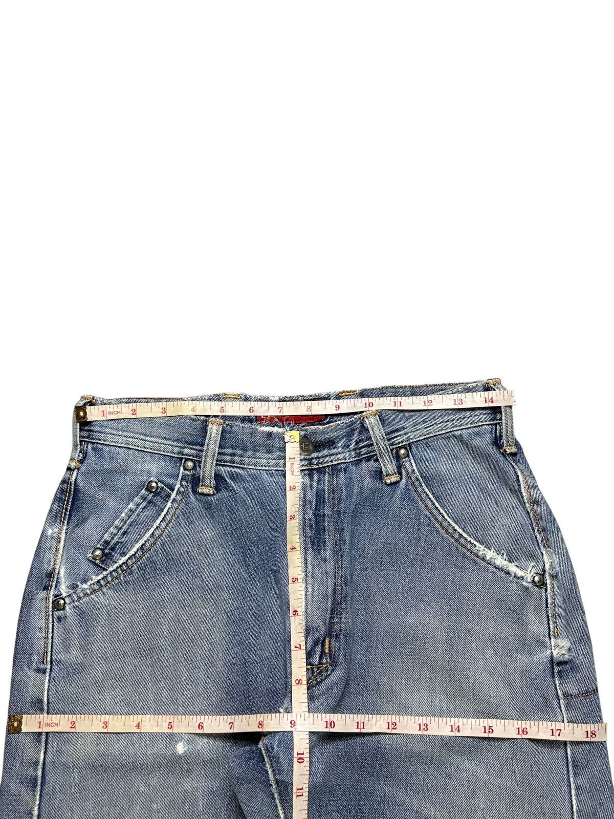 Edwin × Japanese Brand Vintage Edwin E Function Spiral Faded Wash Rip Loose Jean Size US 29 - 12 Thumbnail