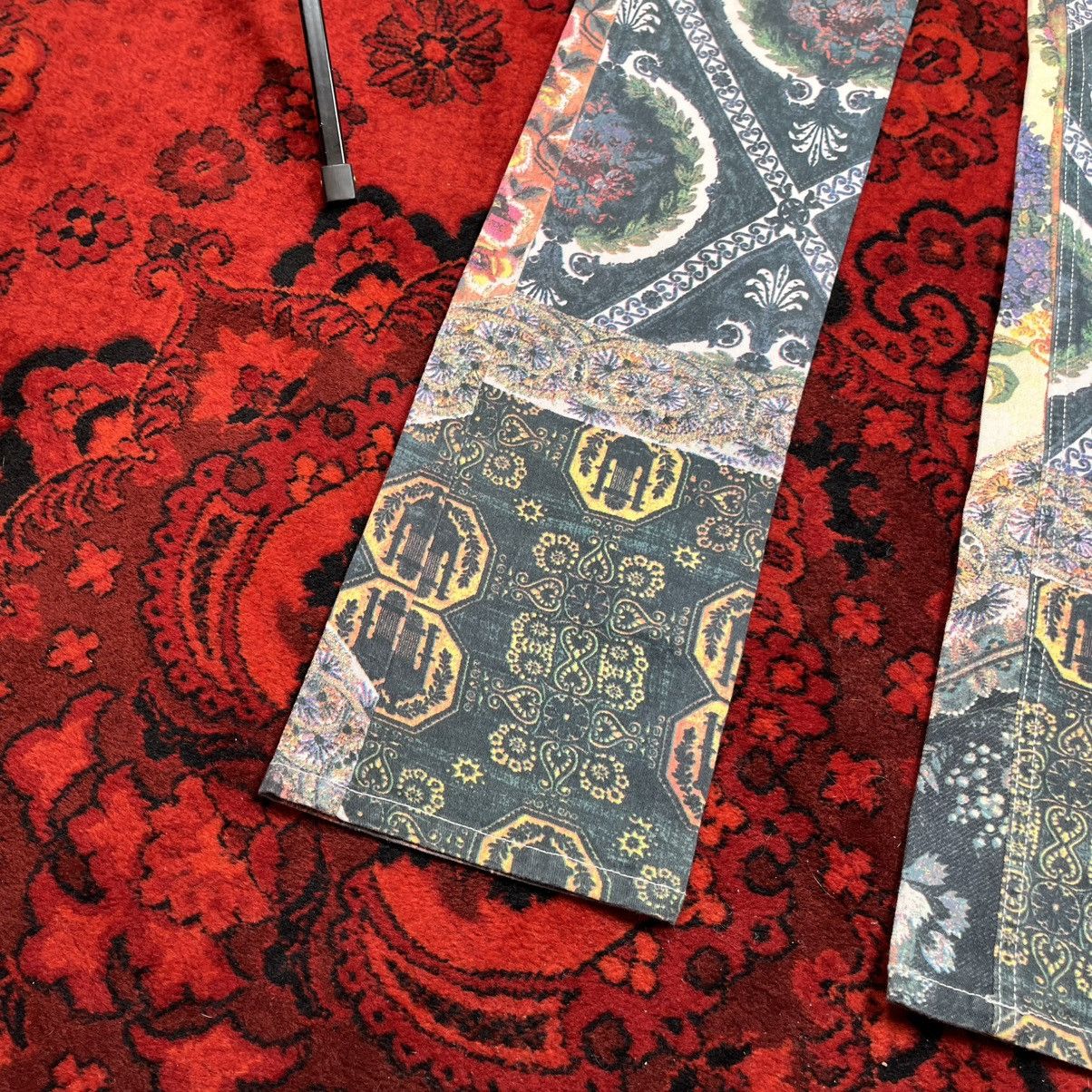 Roberto Cavalli Roberto Cavalli Patchwork Print Jeans Baroque Designer Pants Size 29" - 11 Thumbnail