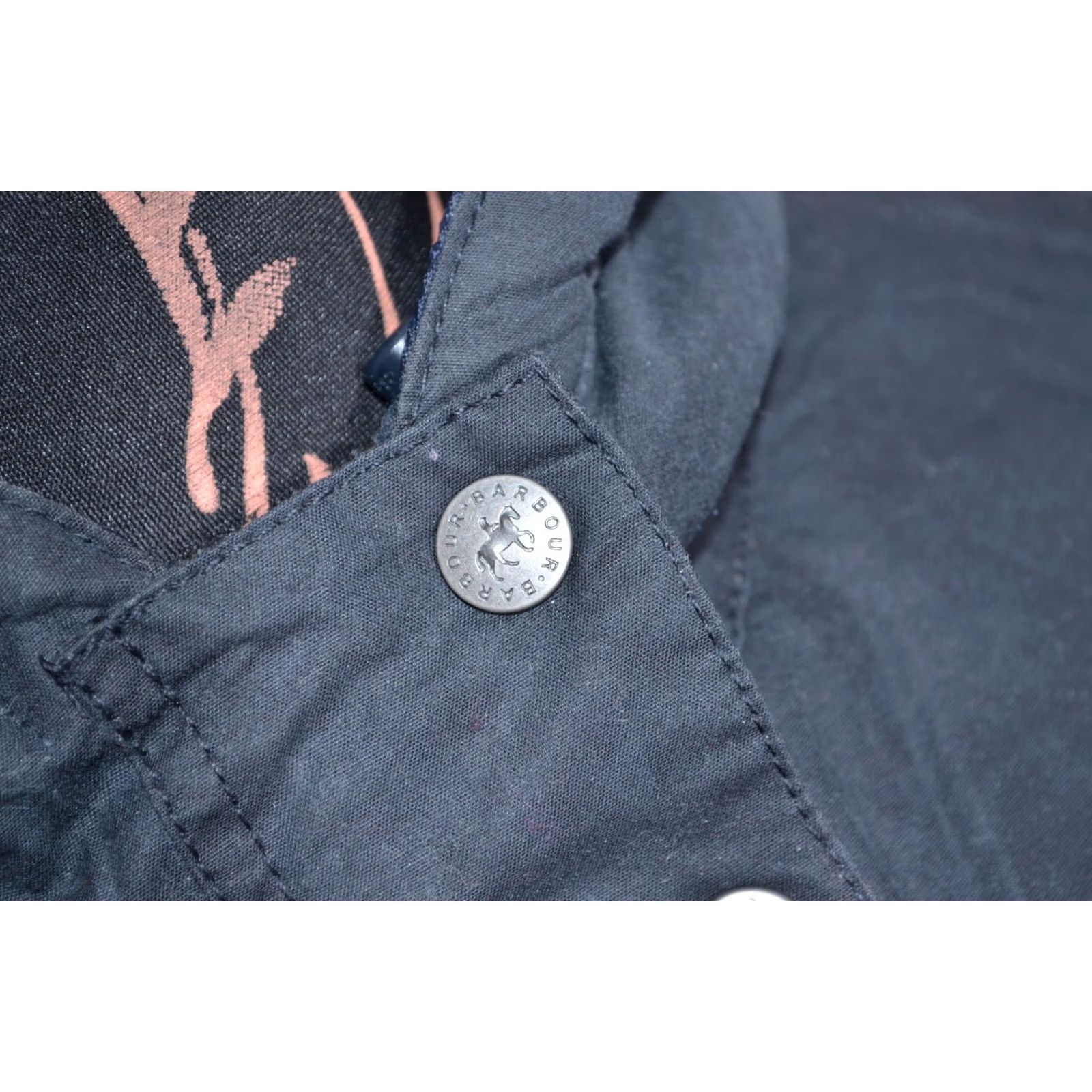 Barbour Barbour Jacket Parka Hooded Women Winter Durham Waxed Cotton Dark Navy UK18 US14 - 18 Size XXL / US 16-18 / IT 52-54 - 4 Thumbnail
