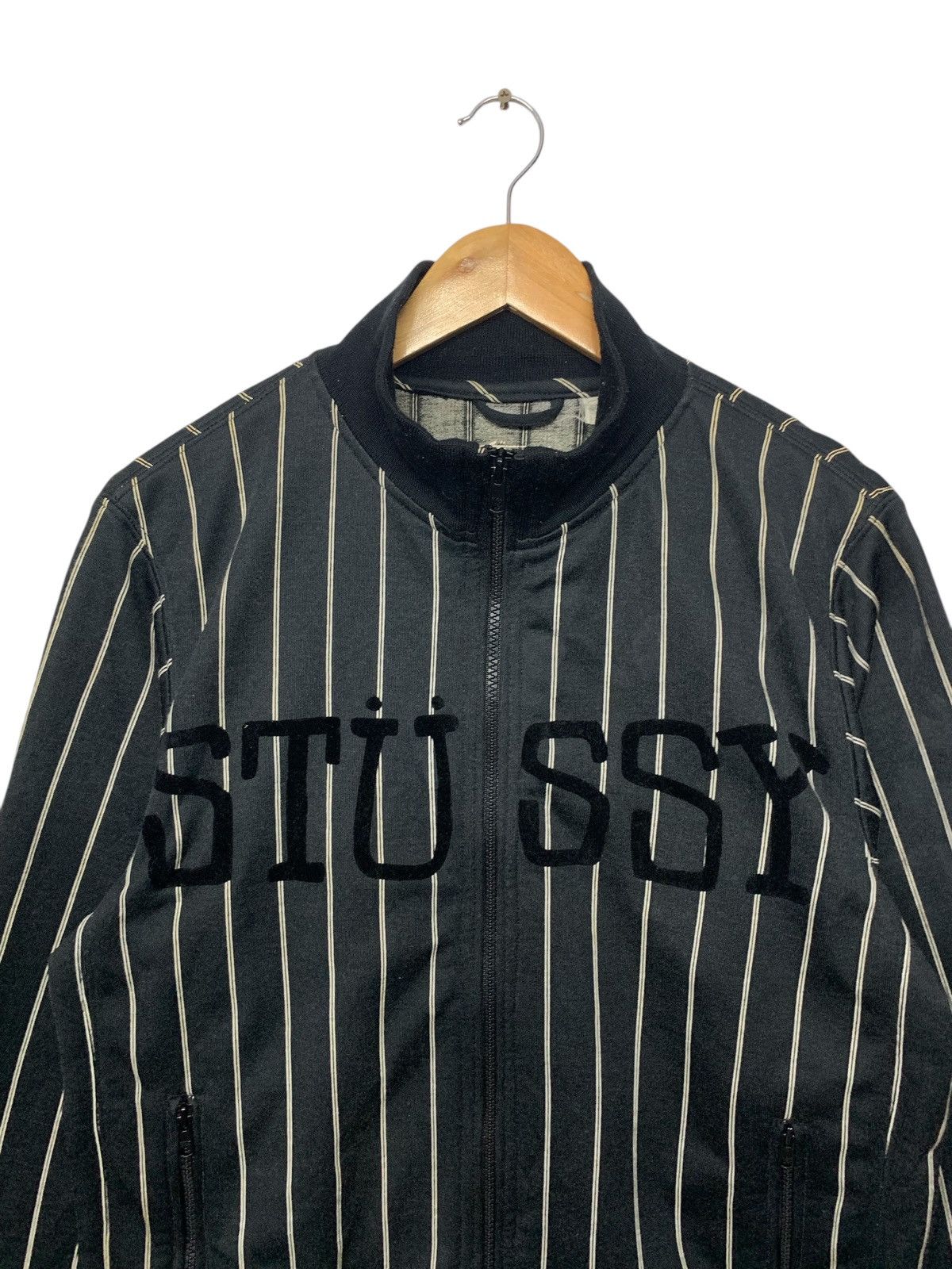 Stussy Very Rare‼️Stussy Spellout Full Zipper Down Sweater Size US M / EU 48-50 / 2 - 5 Thumbnail
