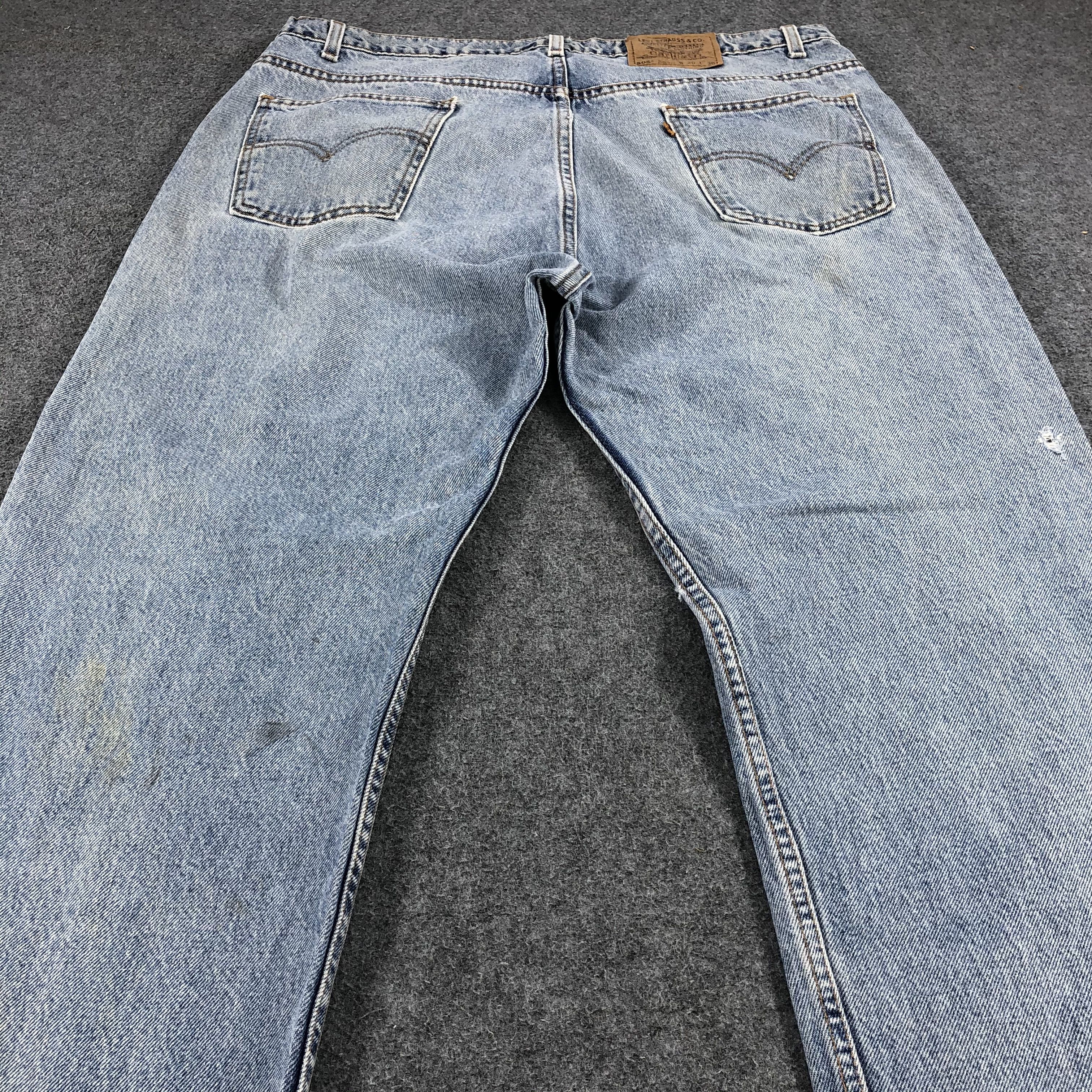 Levi's Light Washed 90s Vintage Levis 505 Jeans-J1116 Size US 38 / EU 54 - 4 Thumbnail