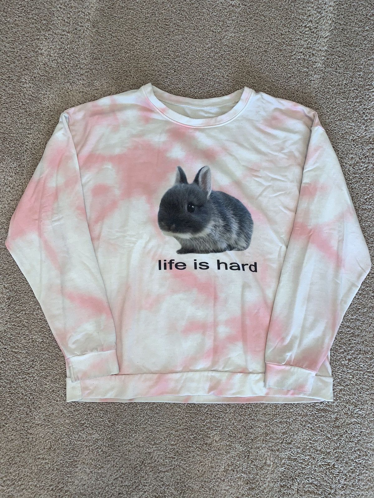 Japanese Brand KIKILLO LIFE IS HARD CREW NECK JUMPER Grailed