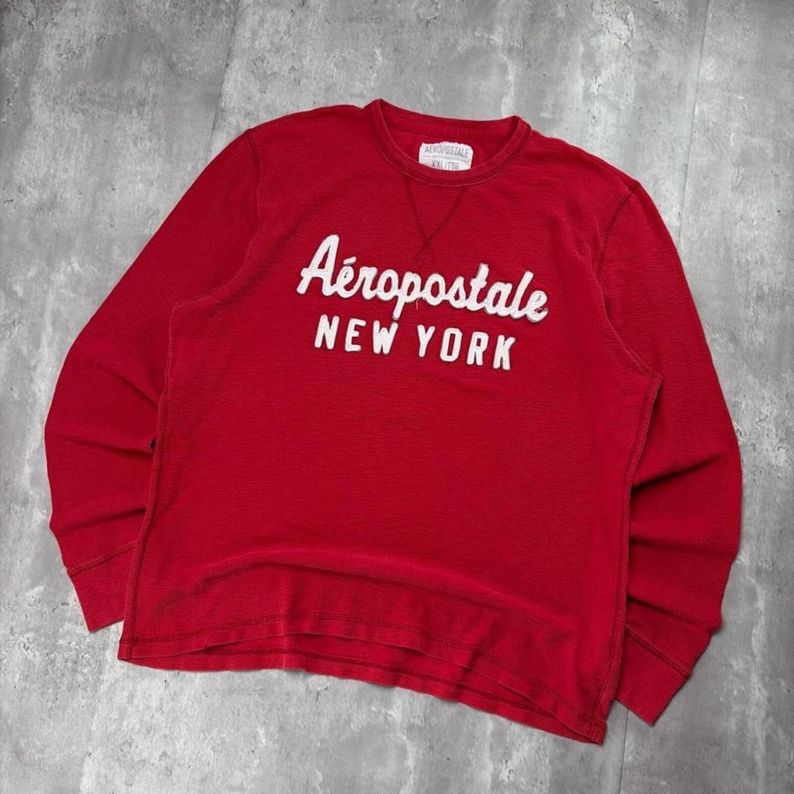 Aeropostale Y2K Red Aeropostale Surf Grunge Long Sleeve Thermal Shirt Size US XL / EU 56 / 4 - 2 Thumbnail