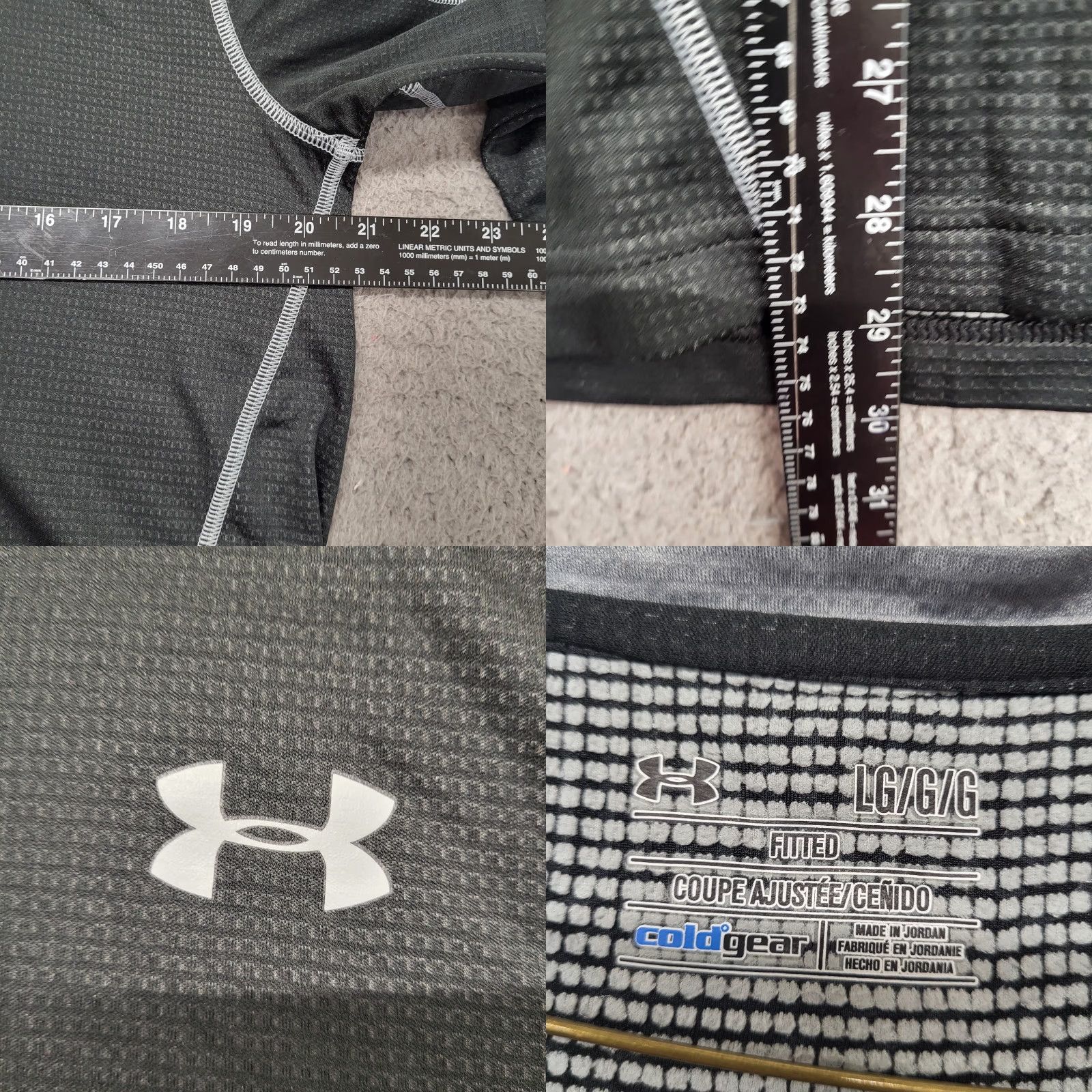 Under Armour Under Armour Quarter Zip Shirt Men L Black Fitted ColdGear Athletic Shirt Size US L / EU 52-54 / 3 - 8 Thumbnail
