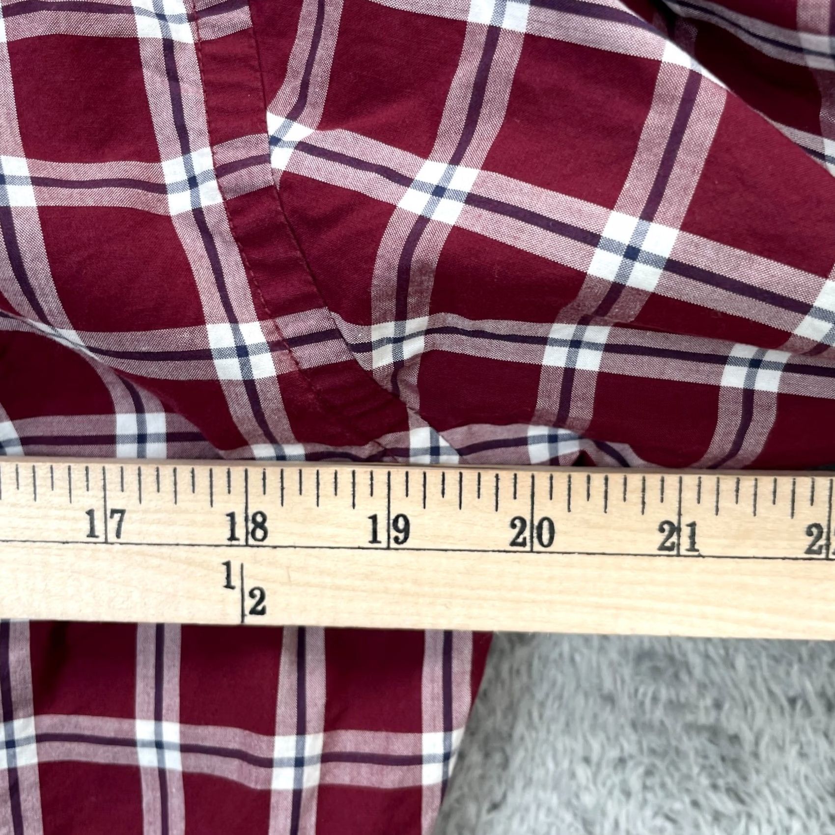 Uniqlo Uniqlo Shirt Mens XS Red Extra Small Cotton Broadcloth Plaid Button-Down Long Sleeve Collared Size US XS / EU 42 / 0 - 7 Thumbnail