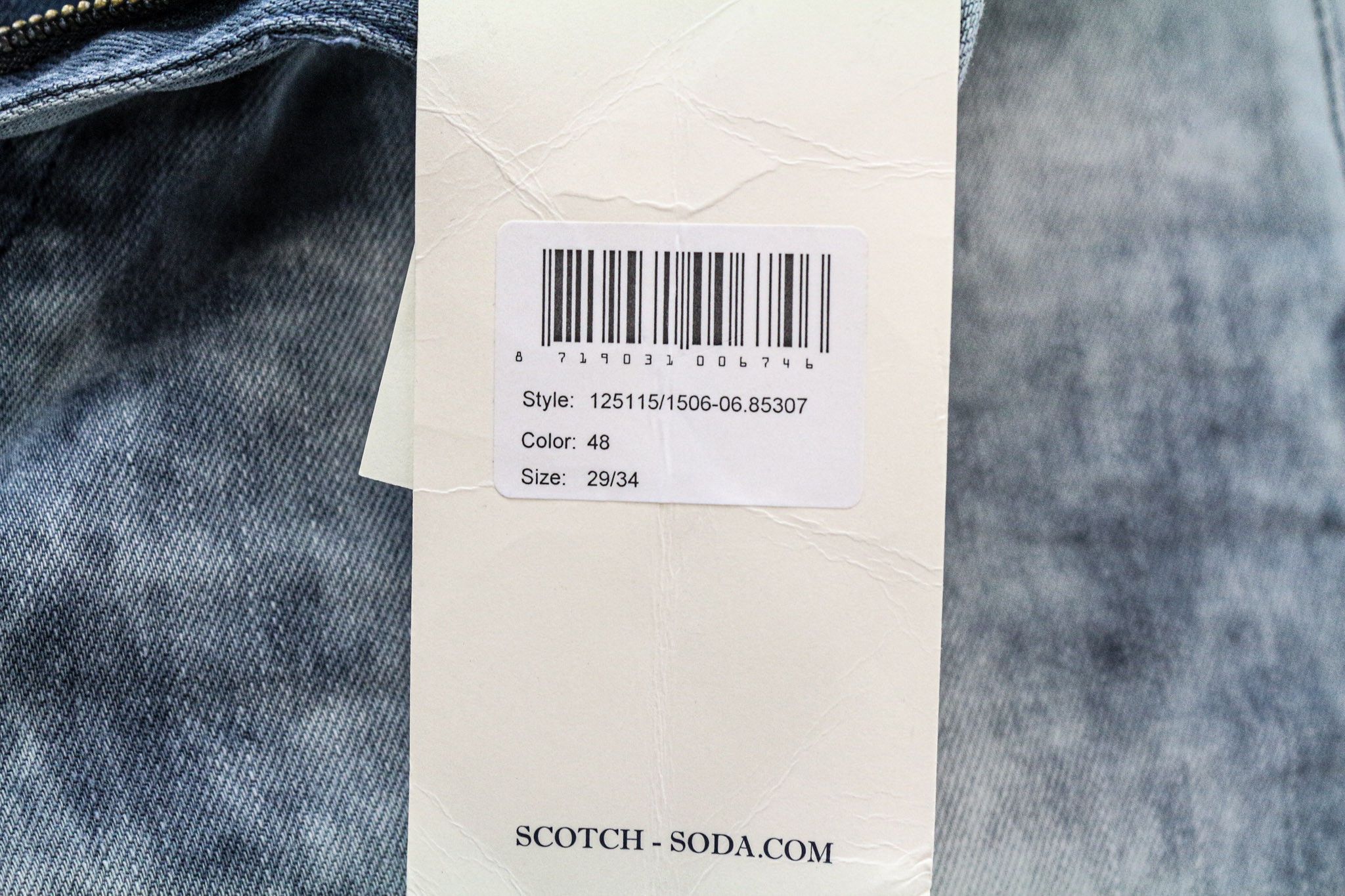 Scotch & Soda SKIM W29/L34 Blue Skinny Stretch Zipped Jeans 75631 Size US 29 - 5 Thumbnail