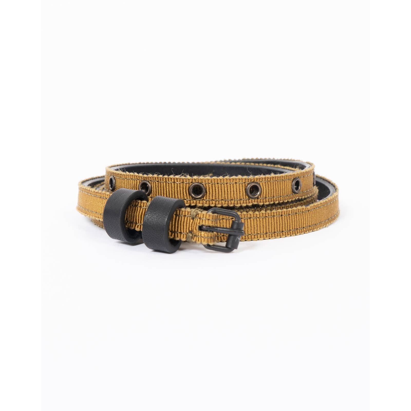 Haider Ackermann FW18 Mustard Thin Crossgrain Belt Size ONE SIZE - 1 Preview