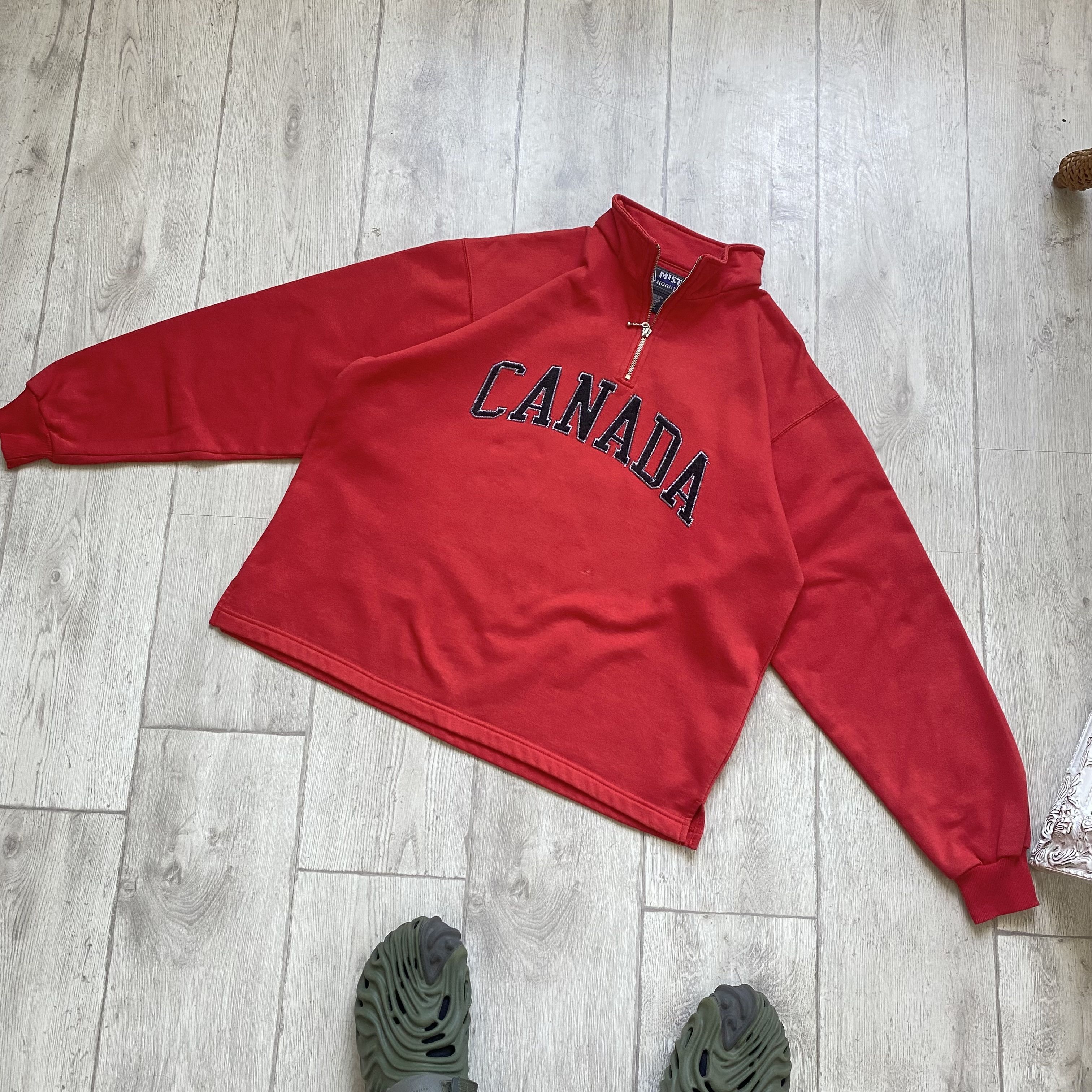 Russell Athletic 🍁Vintage 90s Canada logo Boxy Sweatshirt Zip 1/3 Size US M / EU 48-50 / 2 - 8 Thumbnail