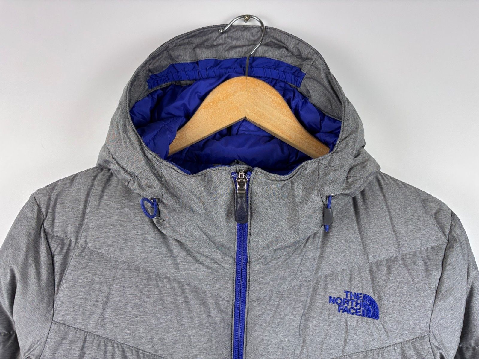 The North Face The North Face 550 Down Puffer Hooded Ski Jacket Gray Size L Size L / US 10 / IT 46 - 2 Thumbnail
