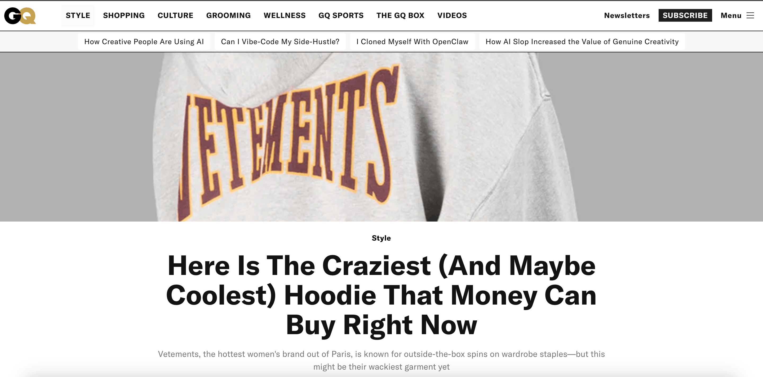 Vetements SS16 Gray Reversible Hoodie Size US M / EU 48-50 / 2 - 18 Thumbnail