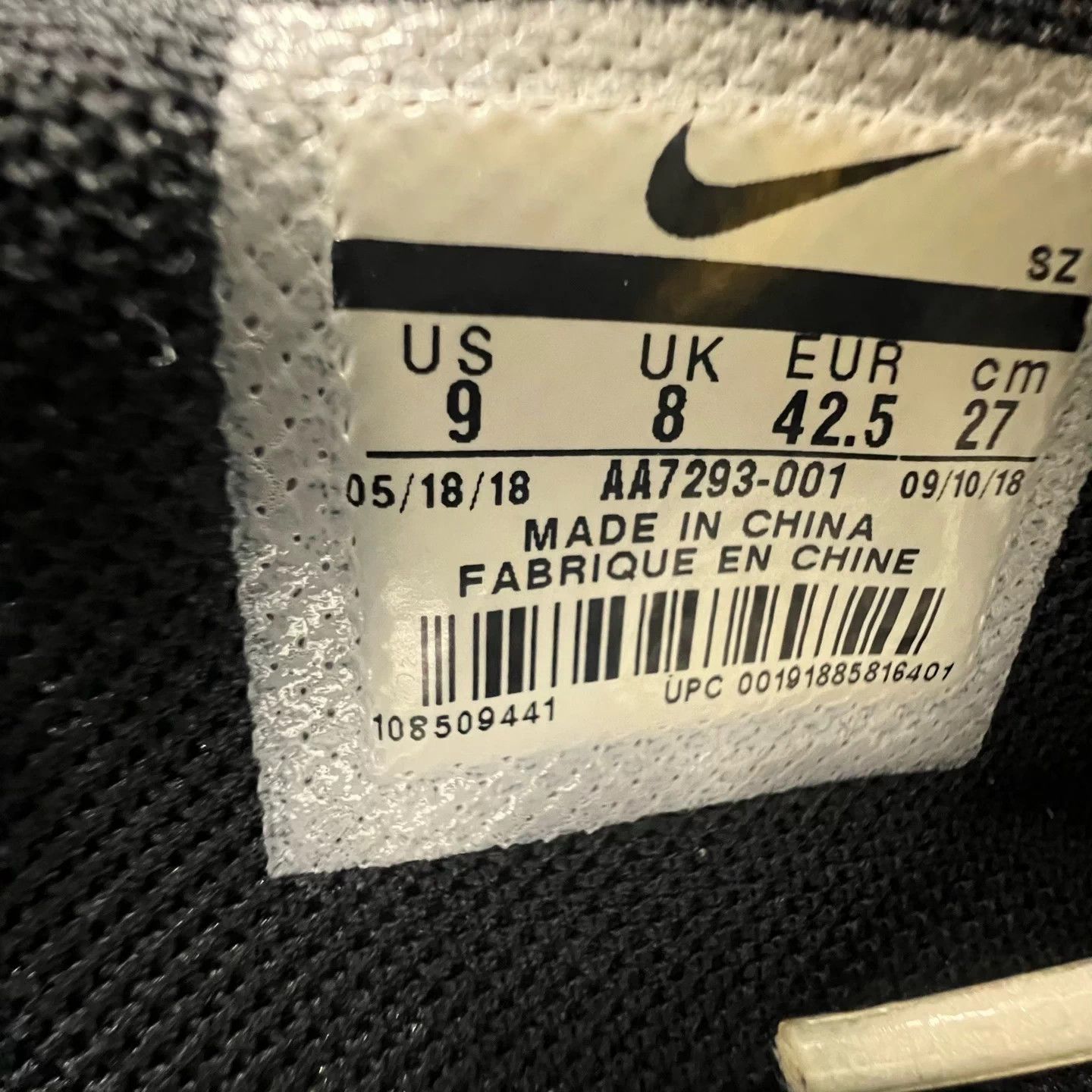 Nike Nike Air Max90 Black 42.5 2x Worn Like New+Box Size US 9.5 / EU 42-43 - 8 Thumbnail