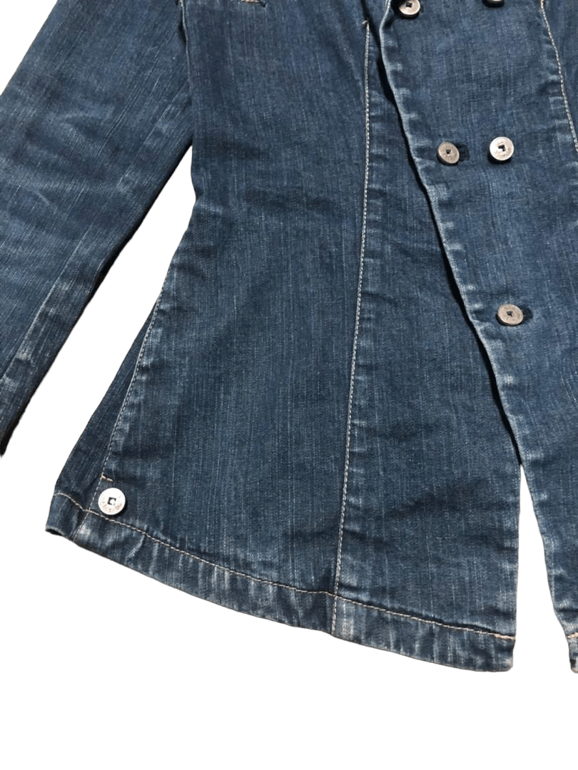 Japanese Brand Marithe Francois Girbaud Denim Double Breasted Coat Jacket Size S / US 4 / IT 40 - 9 Thumbnail