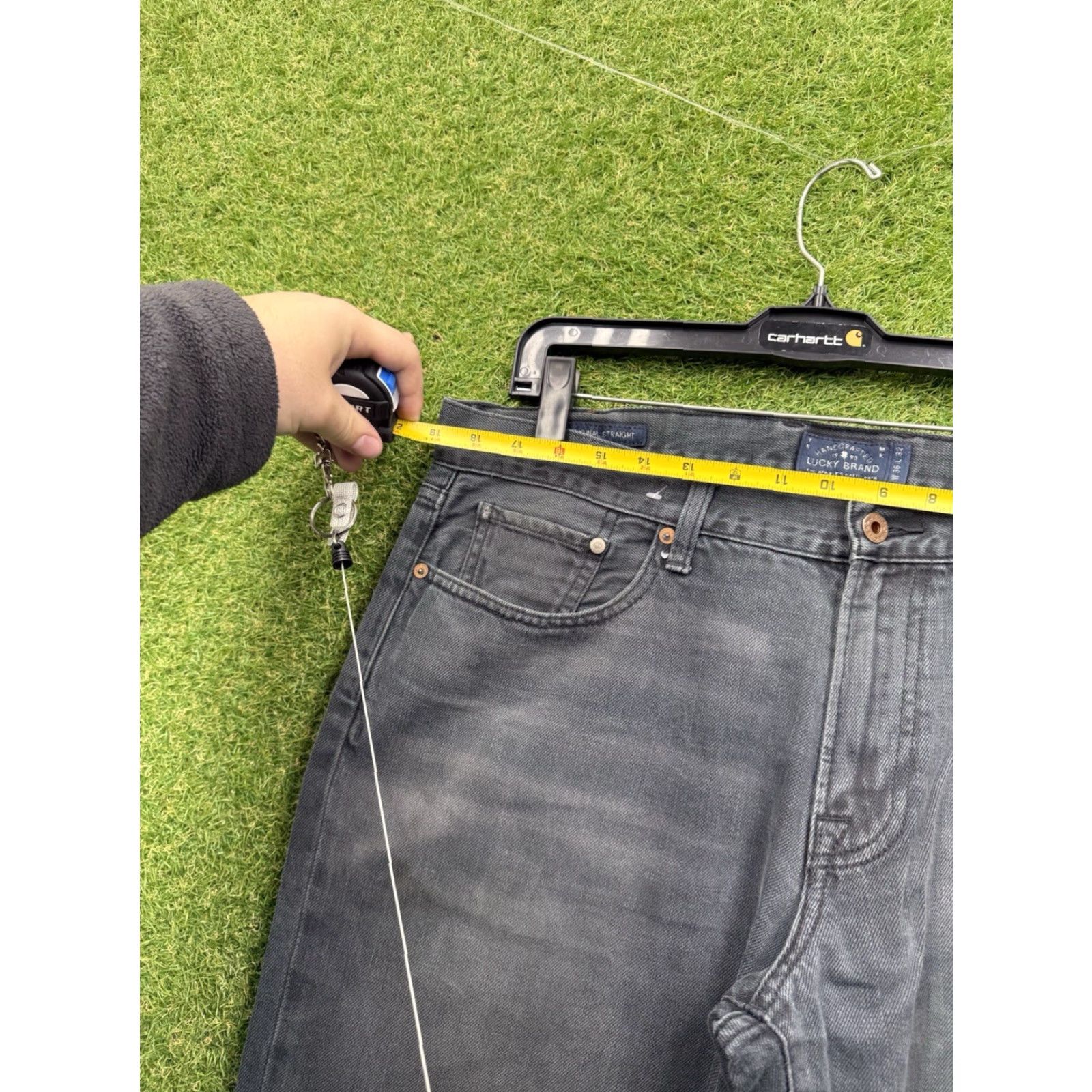 Lucky Brand Lucky Brand Jeans Mens 36x32 Dark Wash Denim 221 Original Straight Leg Casual Jeans Mens 36 Dark Blue Cotton 5-Pocket Regular Fit Vintage: No Size US 36 / EU 52 - 7 Thumbnail