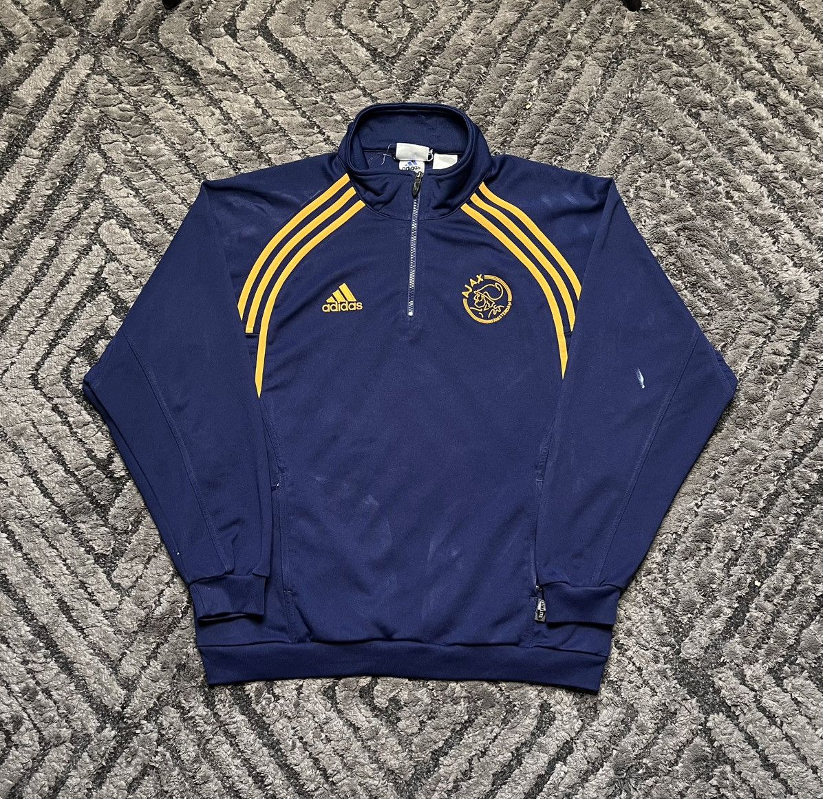 Adidas Vintage Navy Sweatshirt ZIP Up Soccer Ajax Amsterdam Adidas Size US L / EU 52-54 / 3 - 1 Thumbnail